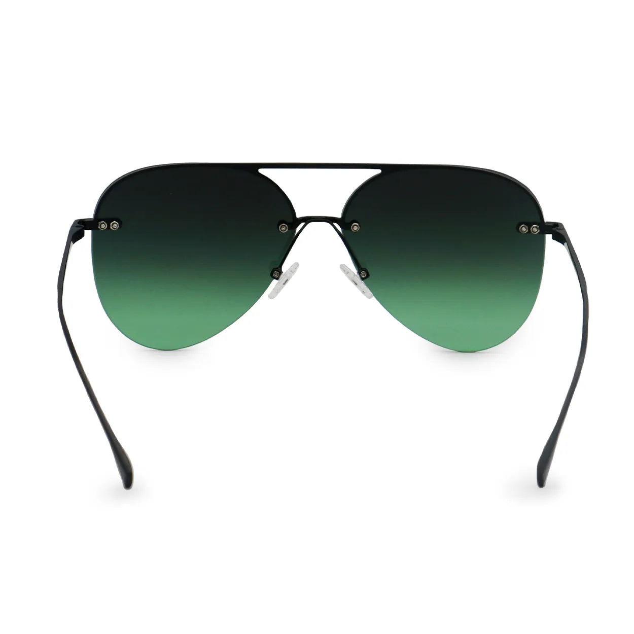 Smaller Megan 2 - Dark Green Metal Aviator Sunglasses