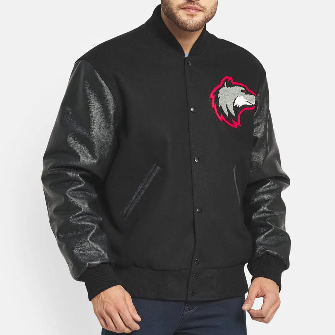 Black Wolf Varsity Jacket