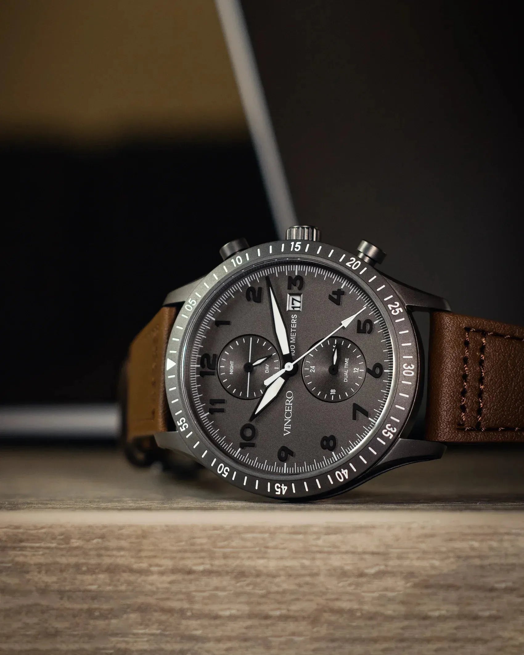 The Altitude Men's Watches - Gunmetal/Walnut