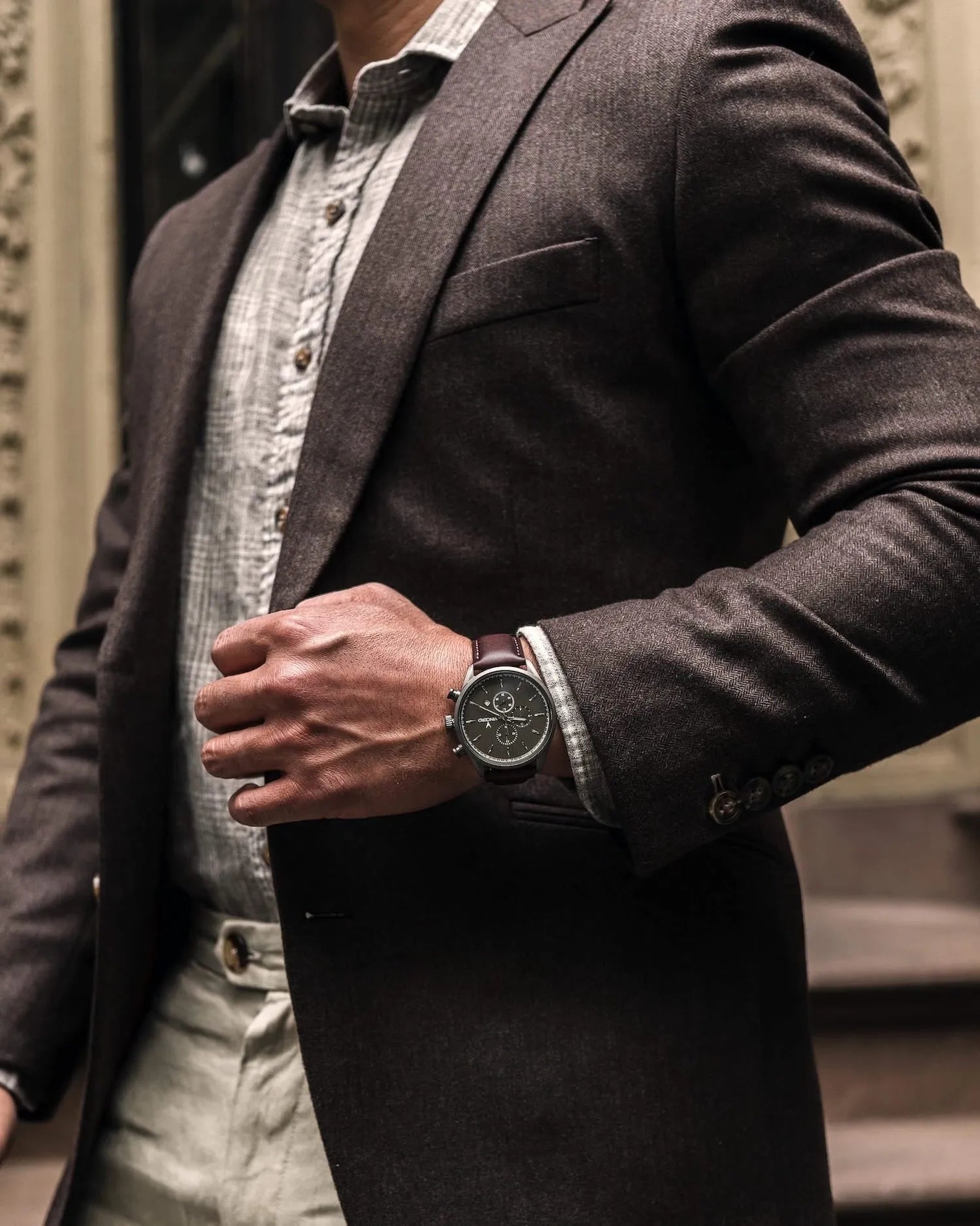 The Chrono S2 Men's Watches - Gunmetal/Walnut