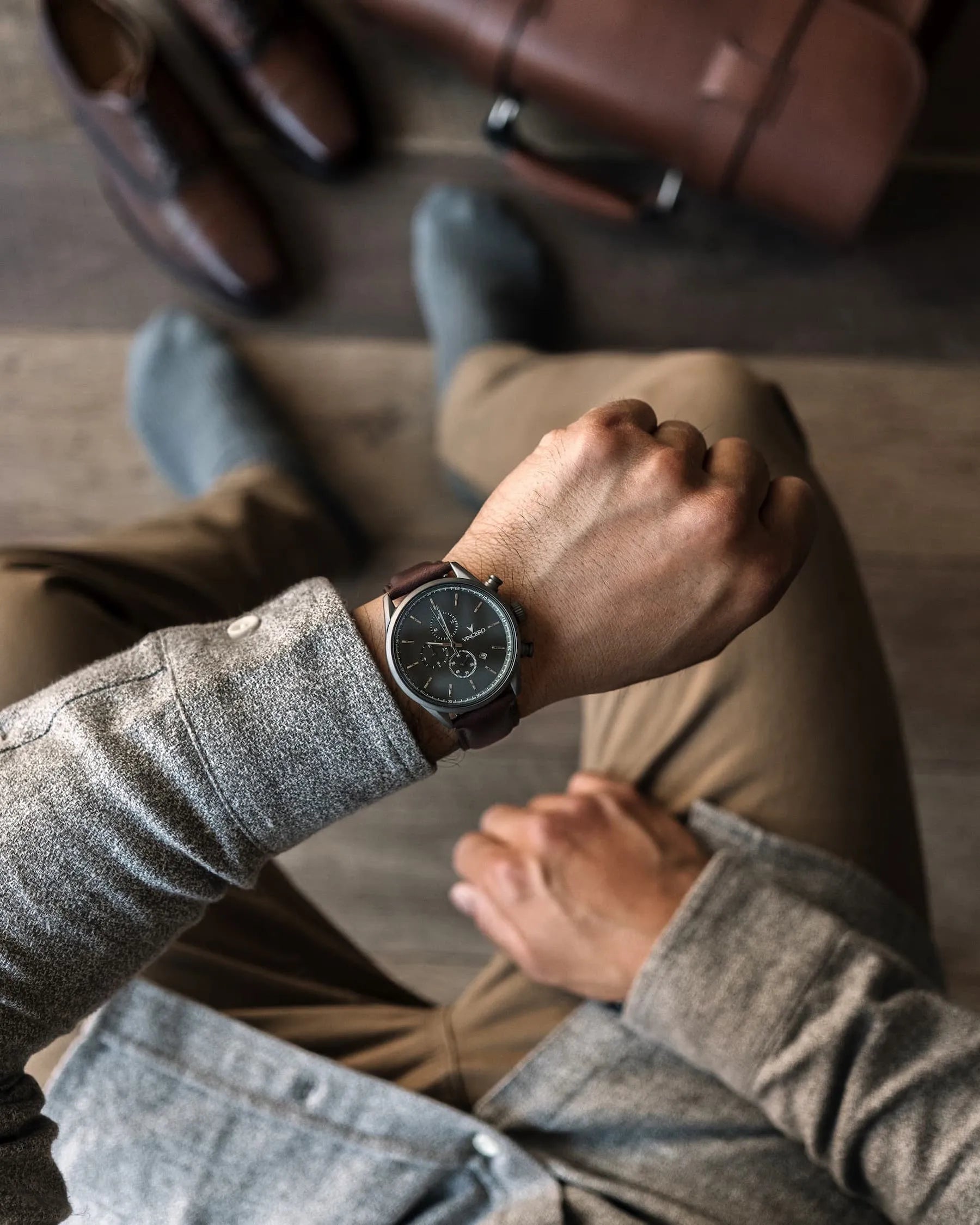The Chrono S2 Men's Watches - Gunmetal/Walnut