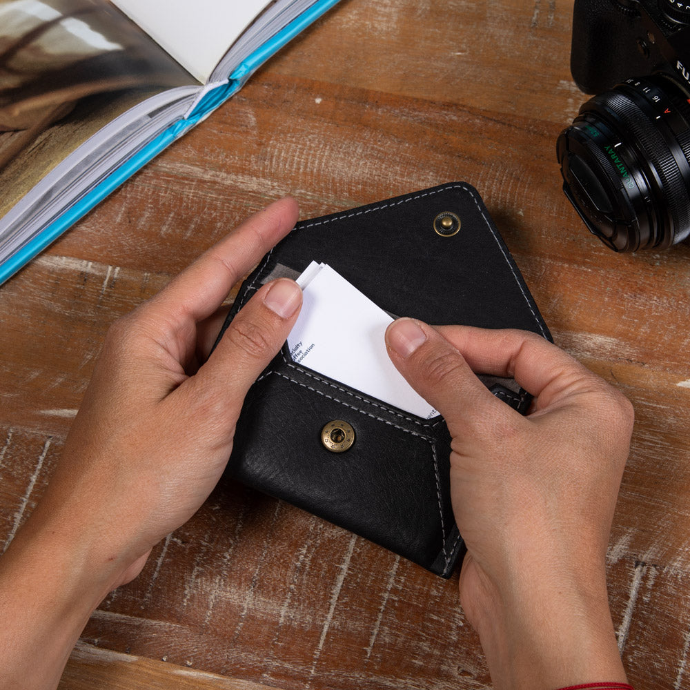 Mini Envelope Wallet - Black