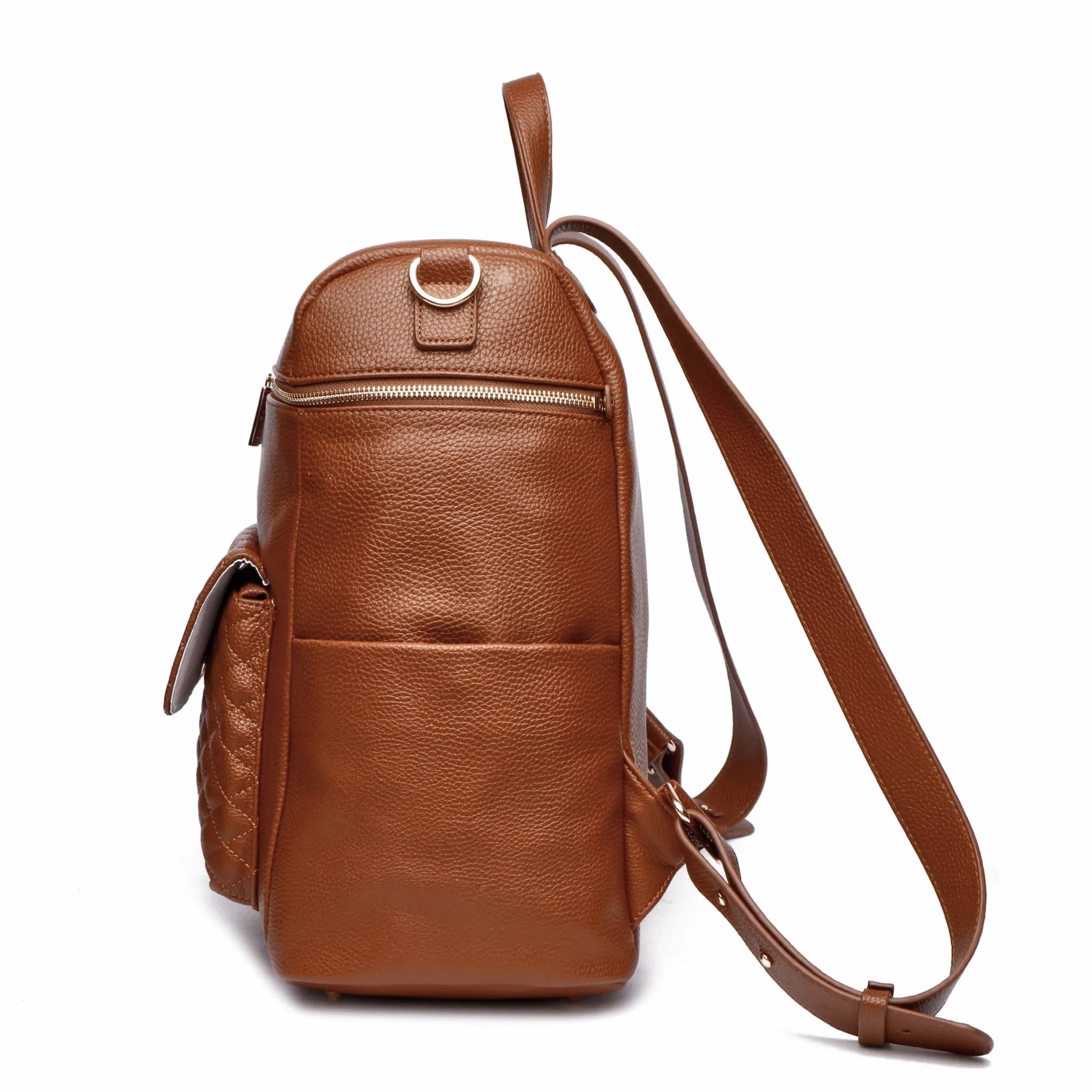 Monaco Backpack Diaper Bag | Caramel Brown