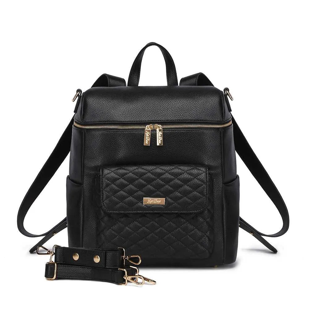 Monaco Backpack Diaper Bag | Ebony Black