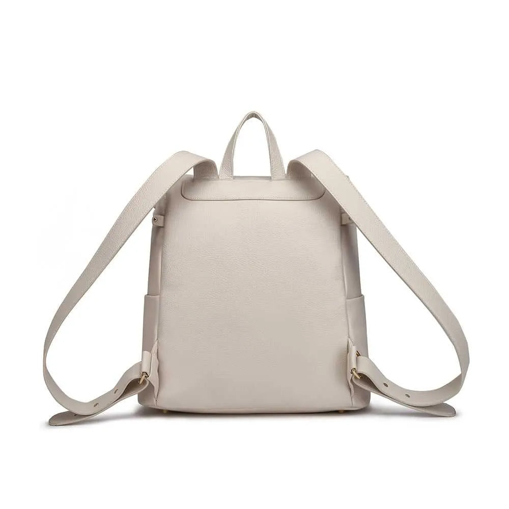 Monaco Backpack Diaper Bag | Pearl White