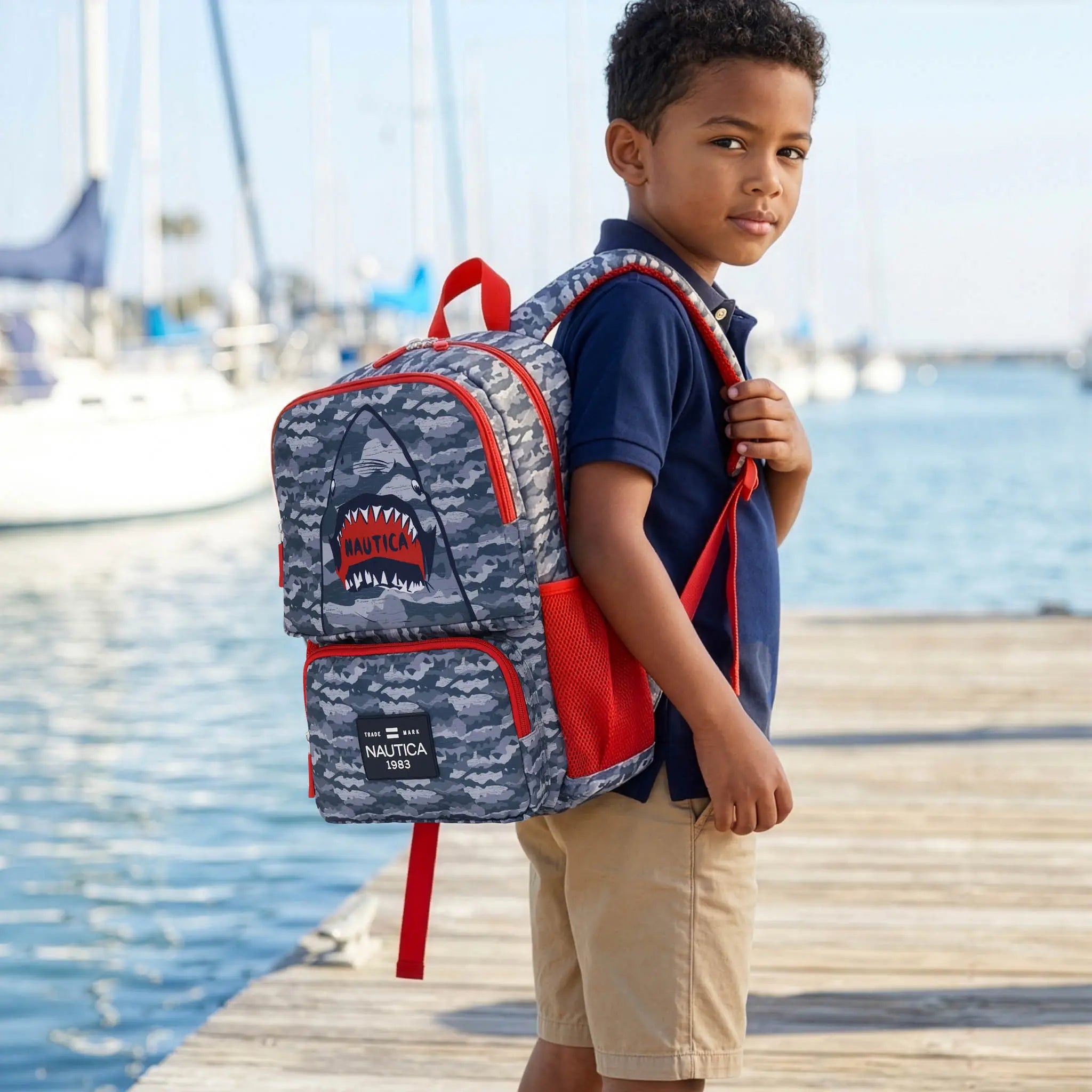 Kids Backpack for School | Shark Attack | 16" Tall