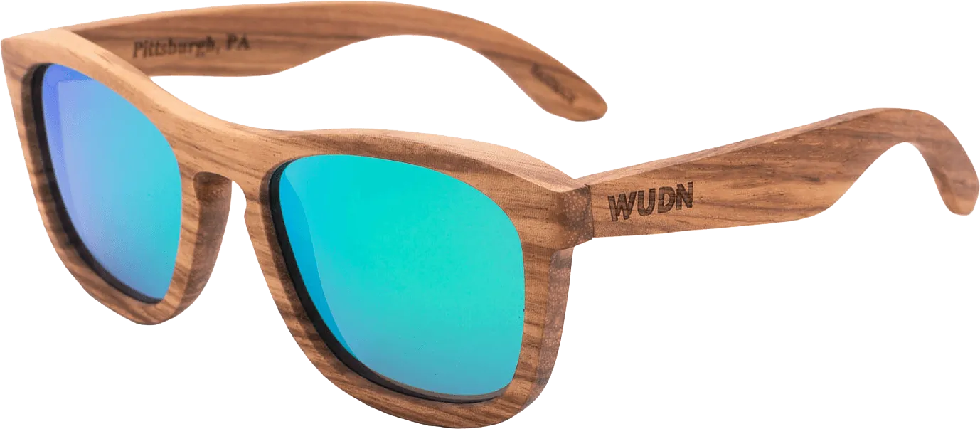 Real Zebra All Wood Jacks Sunglasses