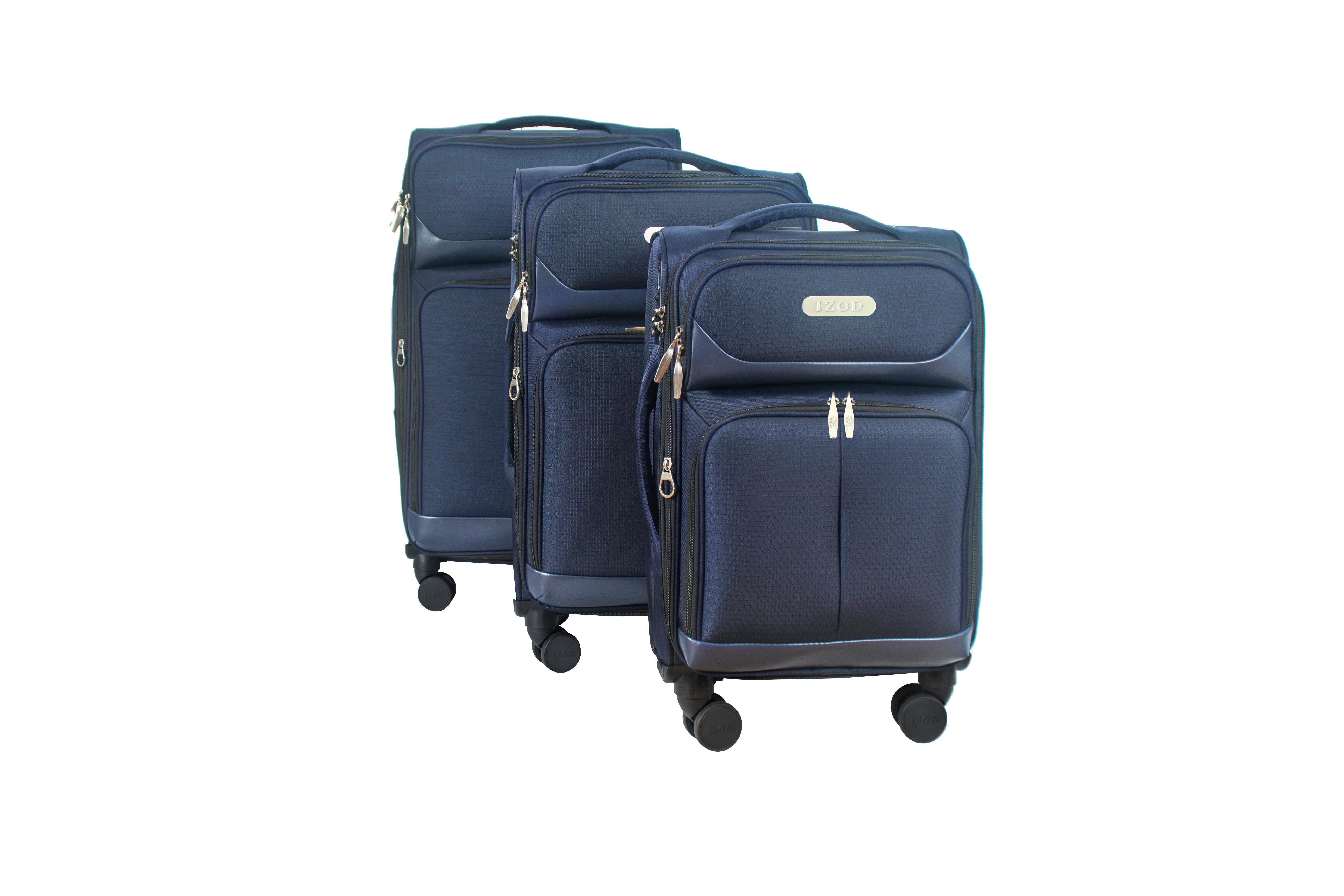 Ocean Soft Shell Lightweight Expandable 3 Piece Luggage Set