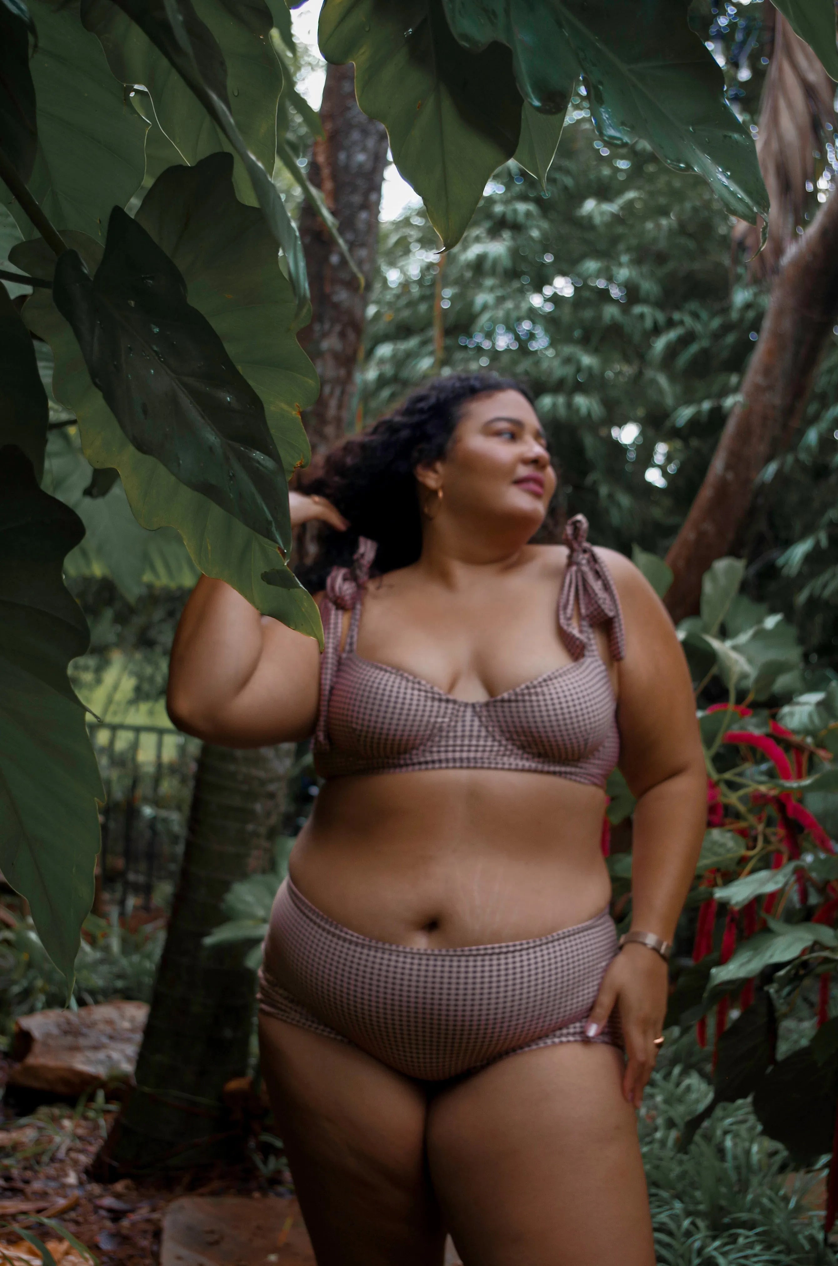 Olivia Swim Shorts, Gingham Print