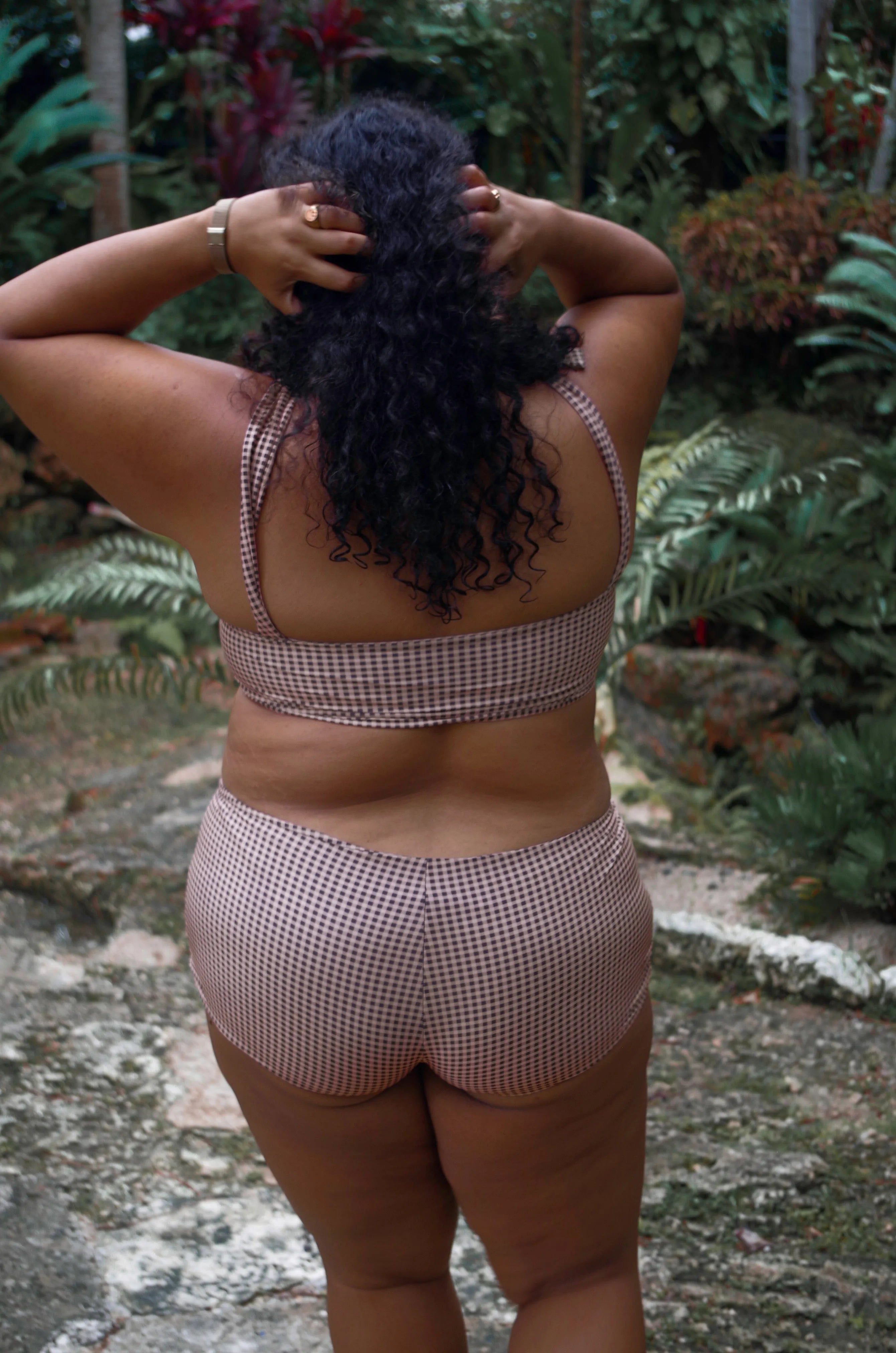 Olivia Swim Shorts, Gingham Print