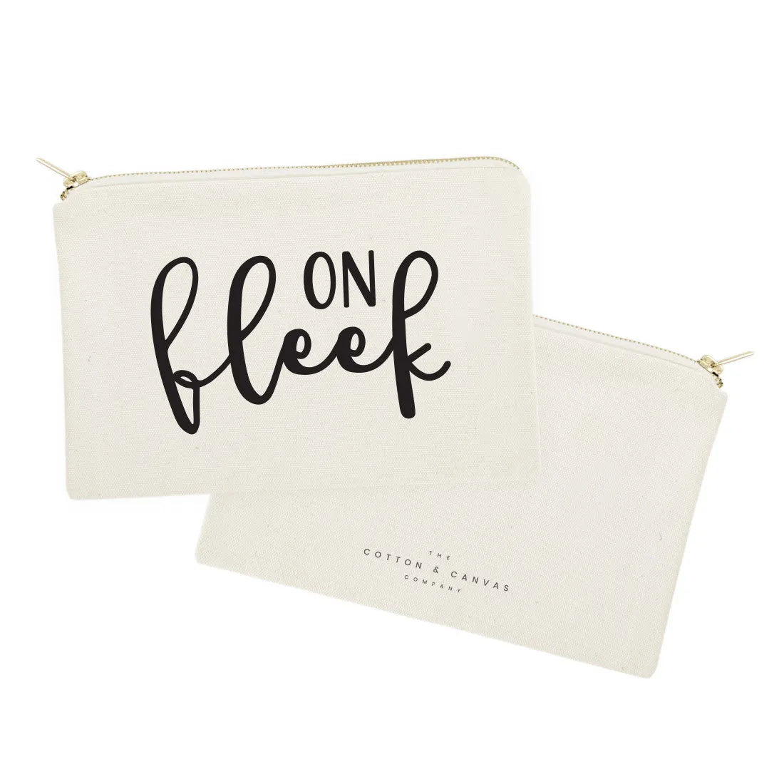 On Fleek Cotton Canvas Cosmetic Bag