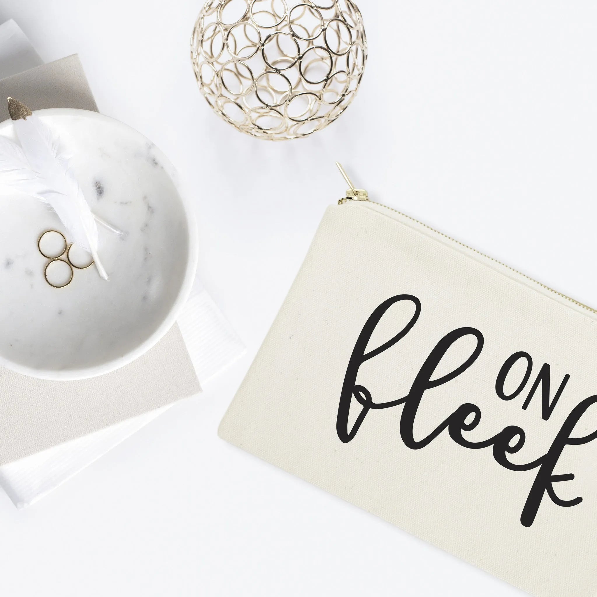 On Fleek Cotton Canvas Cosmetic Bag