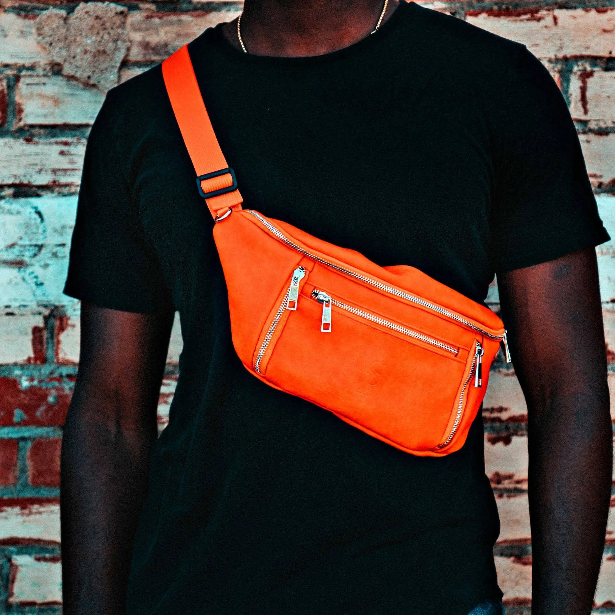 Orange Crossbody Sling Bag