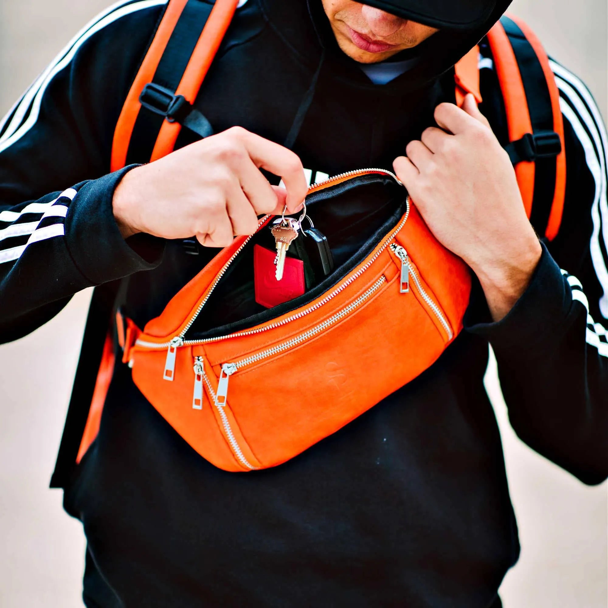 Orange Crossbody Sling Bag