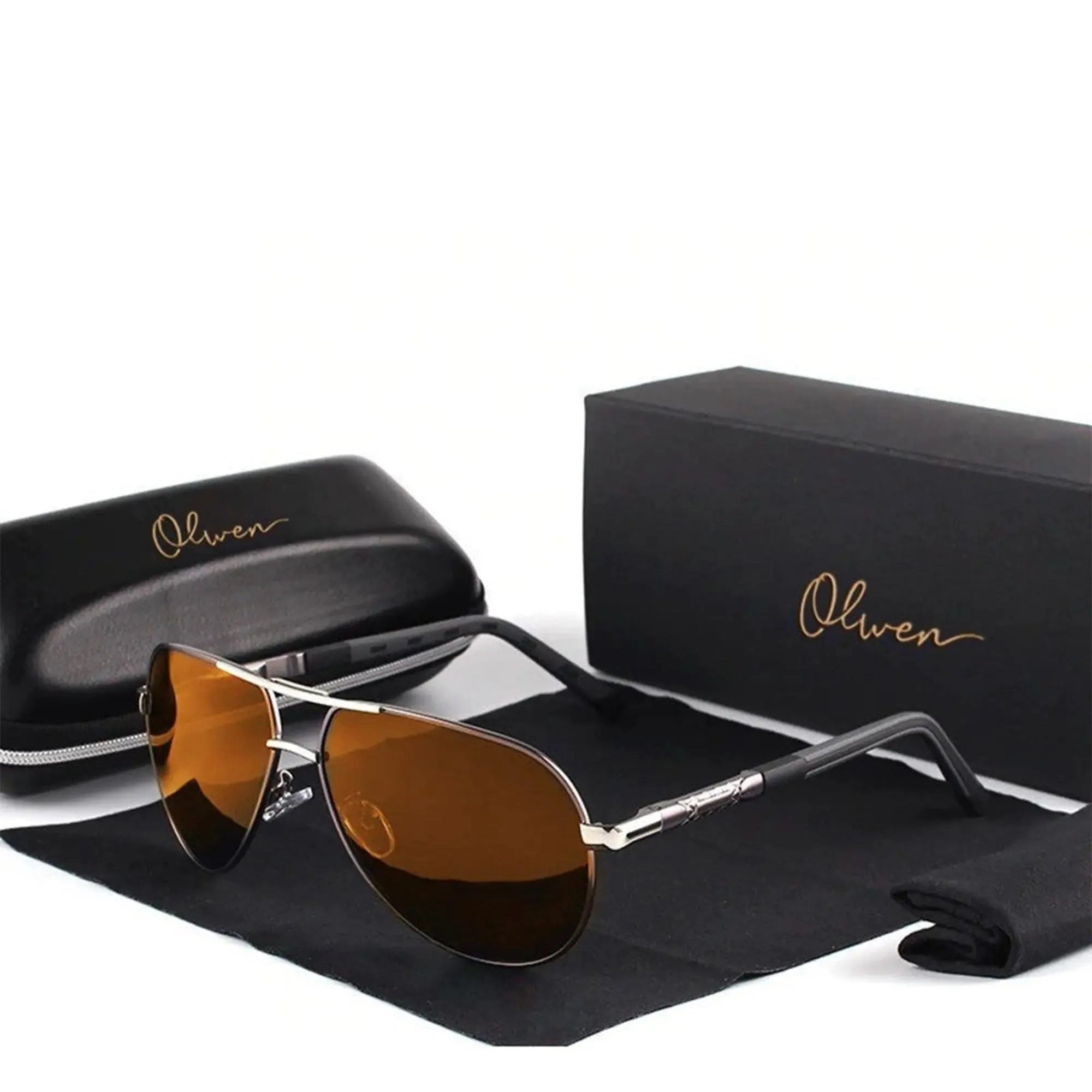 Oversized Blue Light Blocking Glasses (Aviator) - For Large Heads + Free Hard Case
