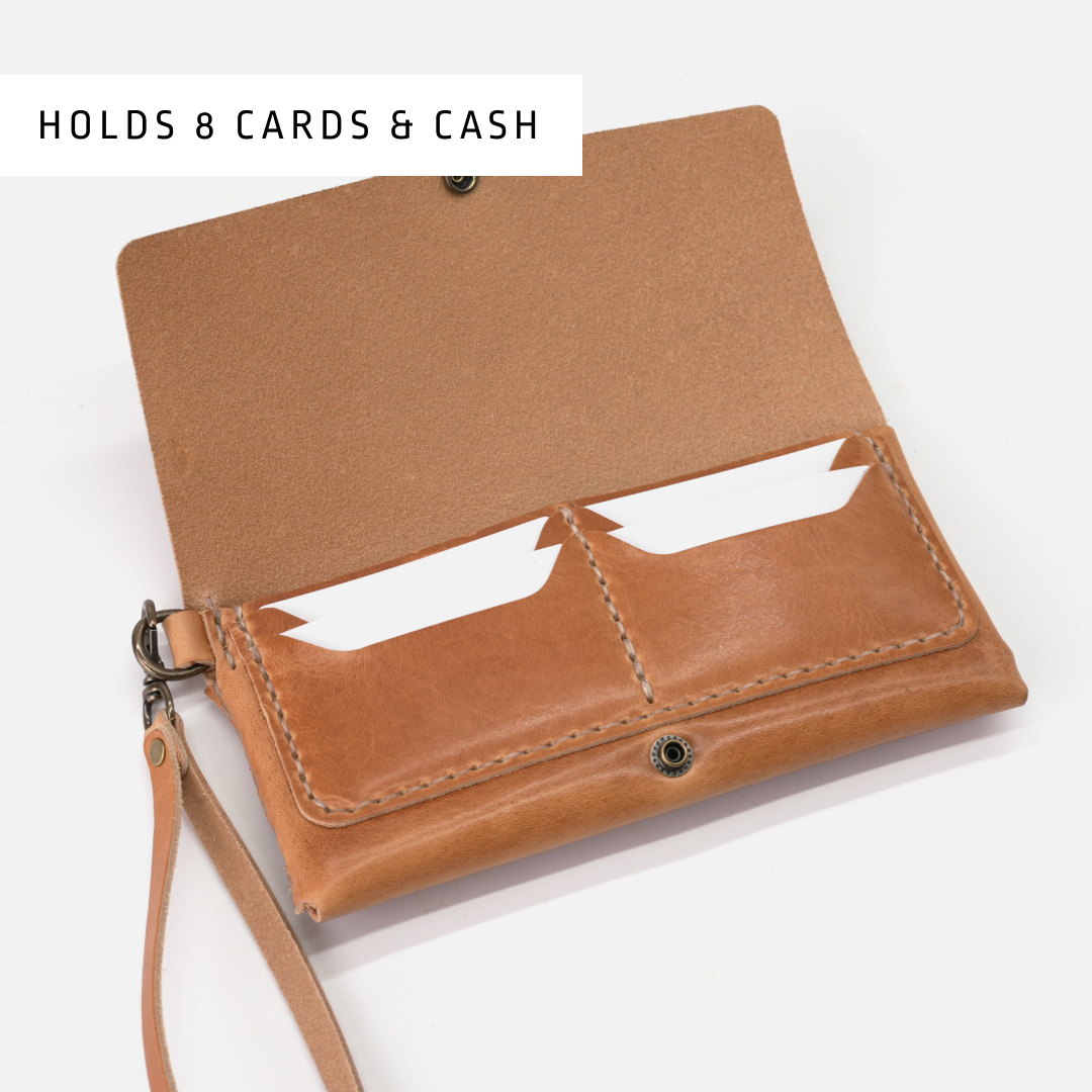 Helena Clutch – Handcrafted Full-Grain Horween Leather Wallet