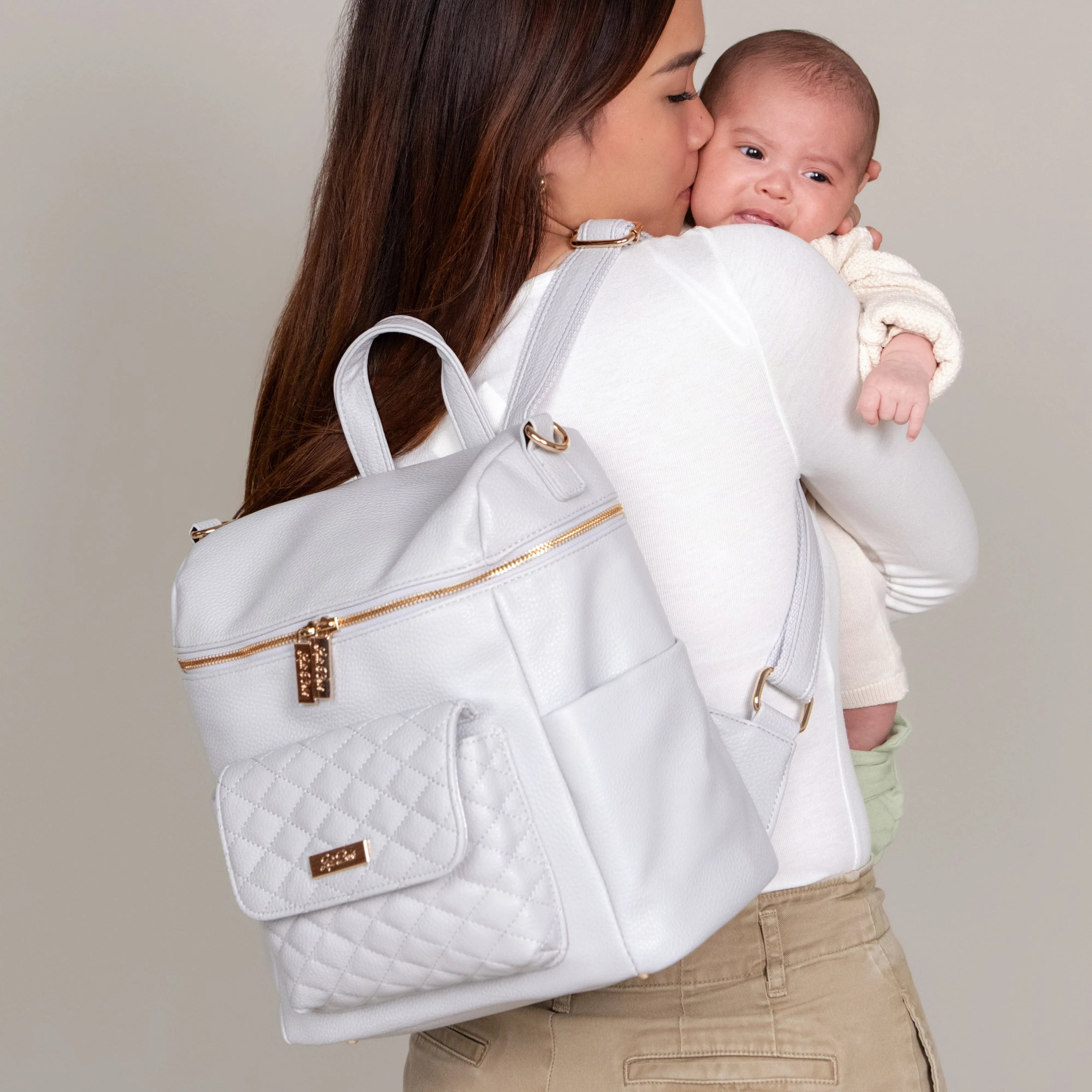 Petit Monaco Backpack Diaper Bag | Stone Grey