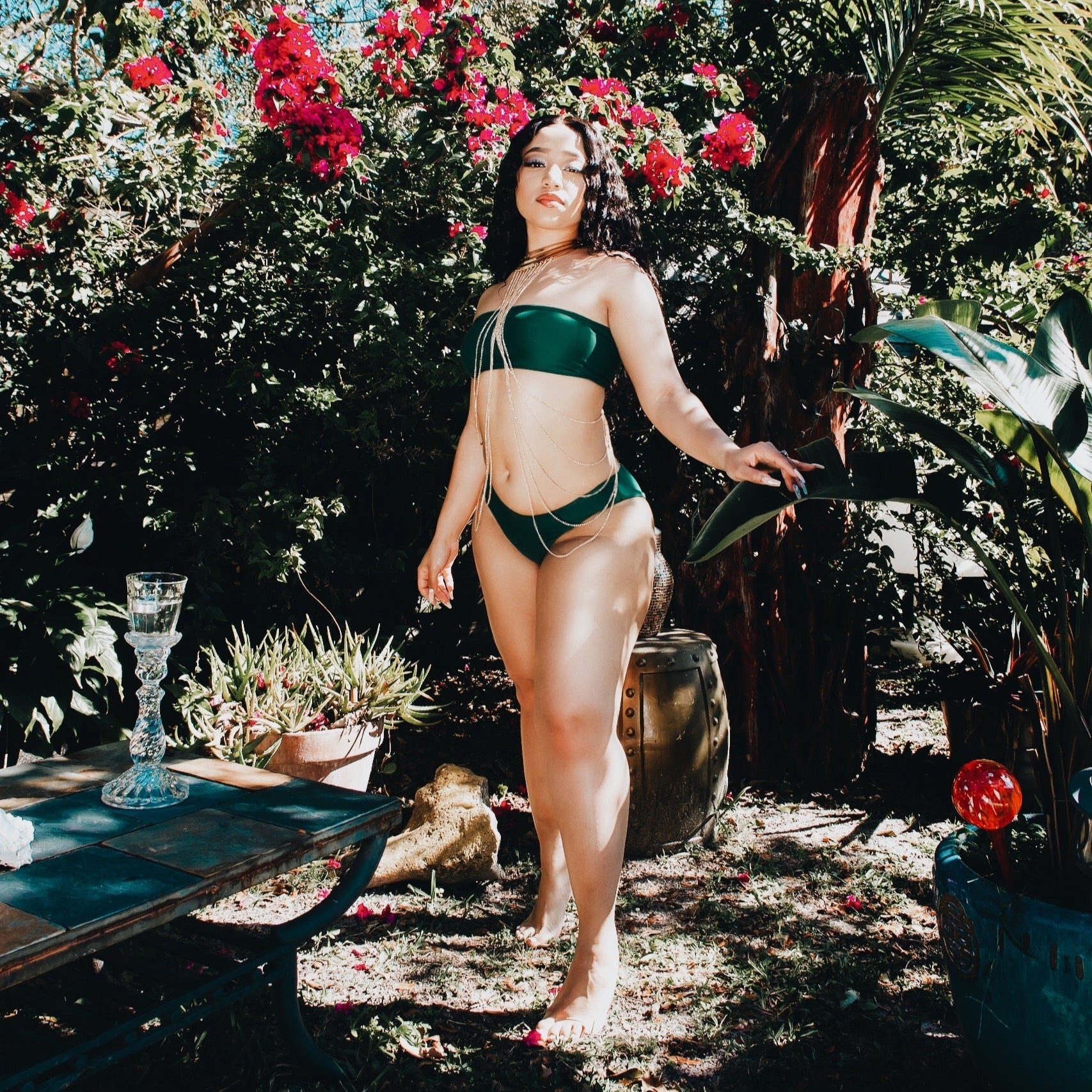 Bandeau Bikini Set – Reflective Swimwear by Rose Paulino - Lily