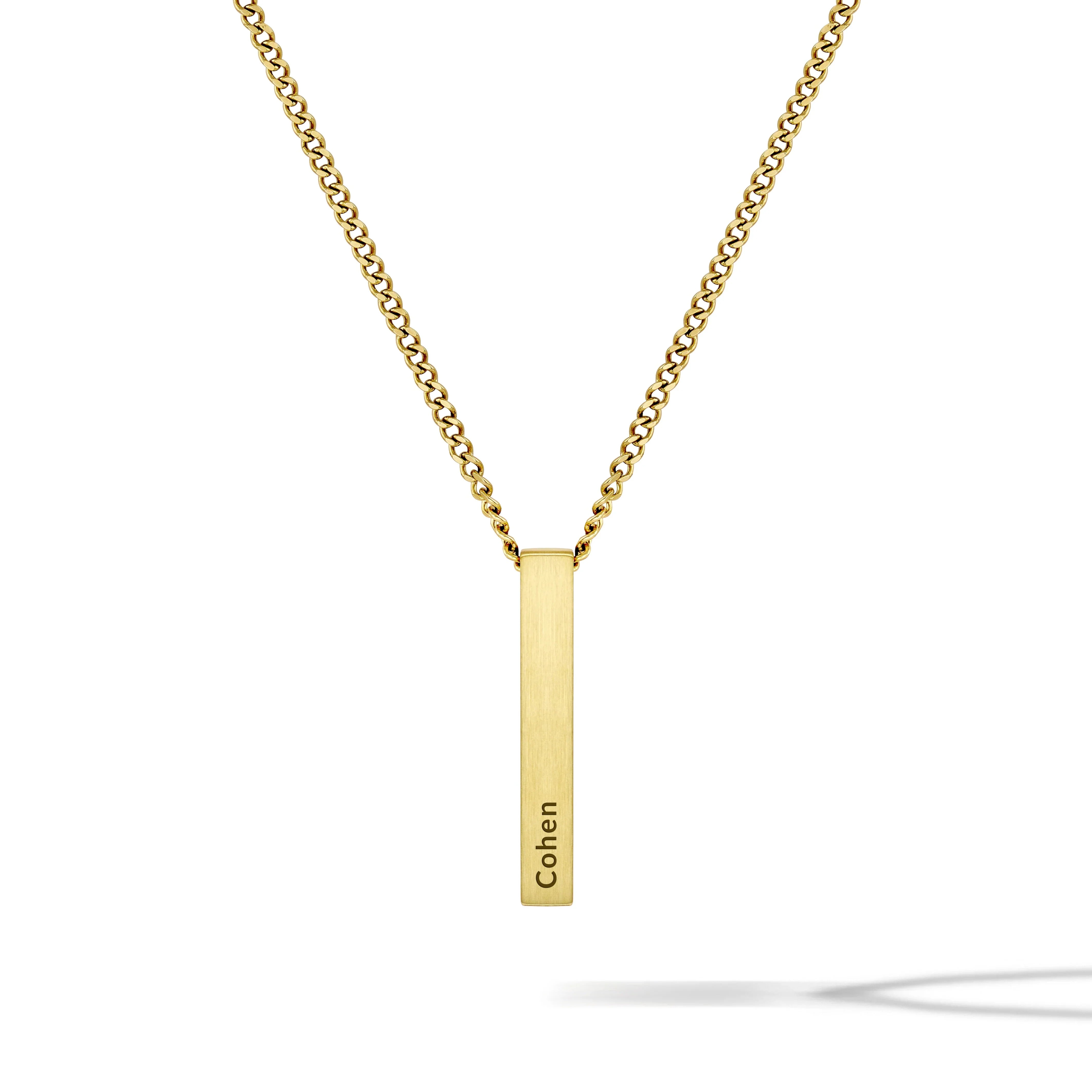 Pillar Pendant - 14K Gold