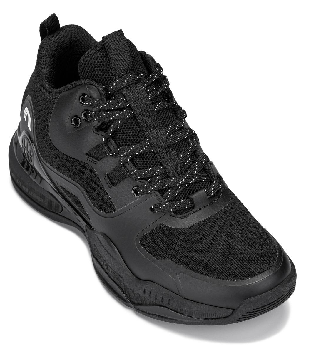 Q393 - 3 Inches Taller (Black) - Basketball High-Top Men's Sneakers
