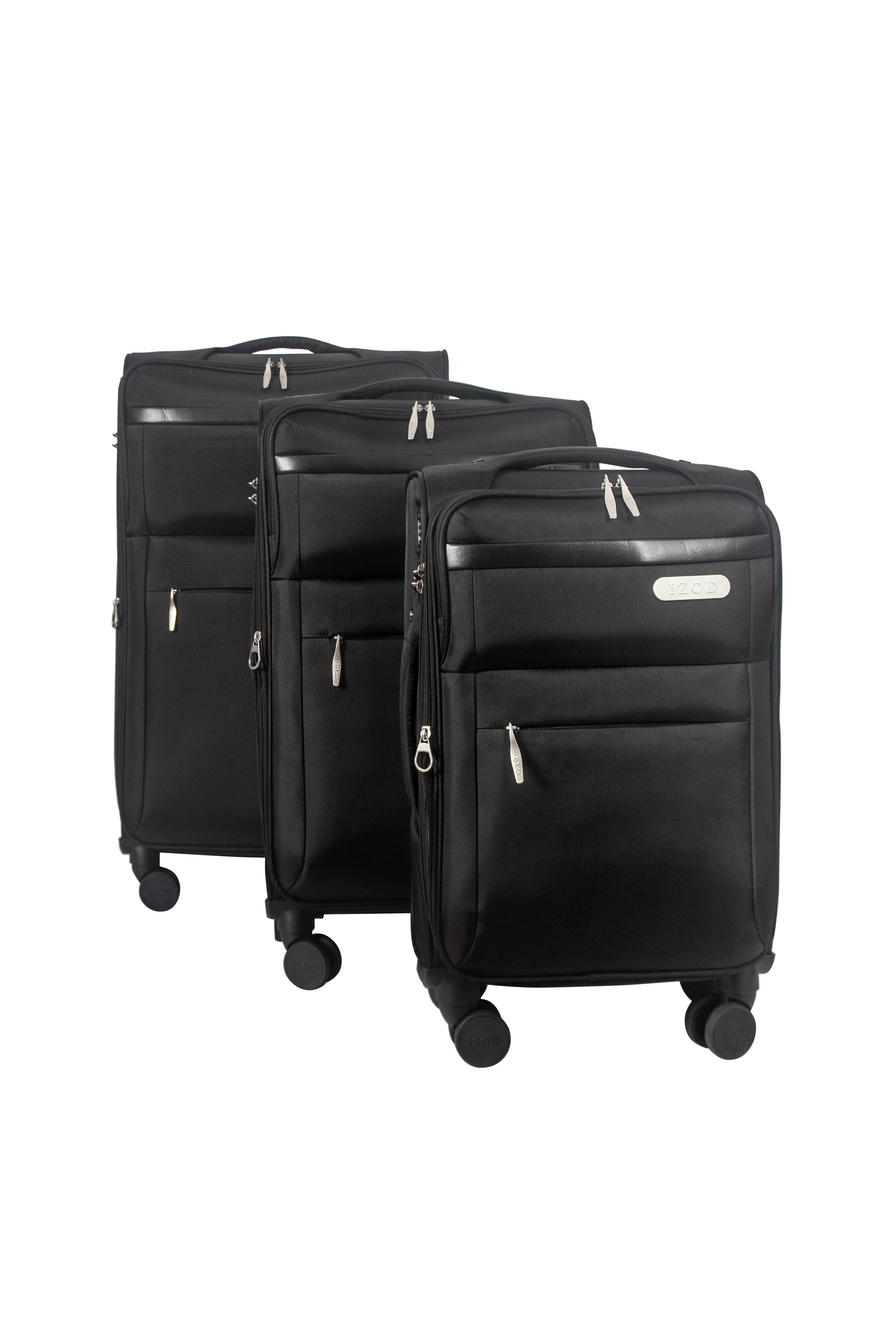 River Soft Shell Expandable 3 Piece Spinner Luggage Set
