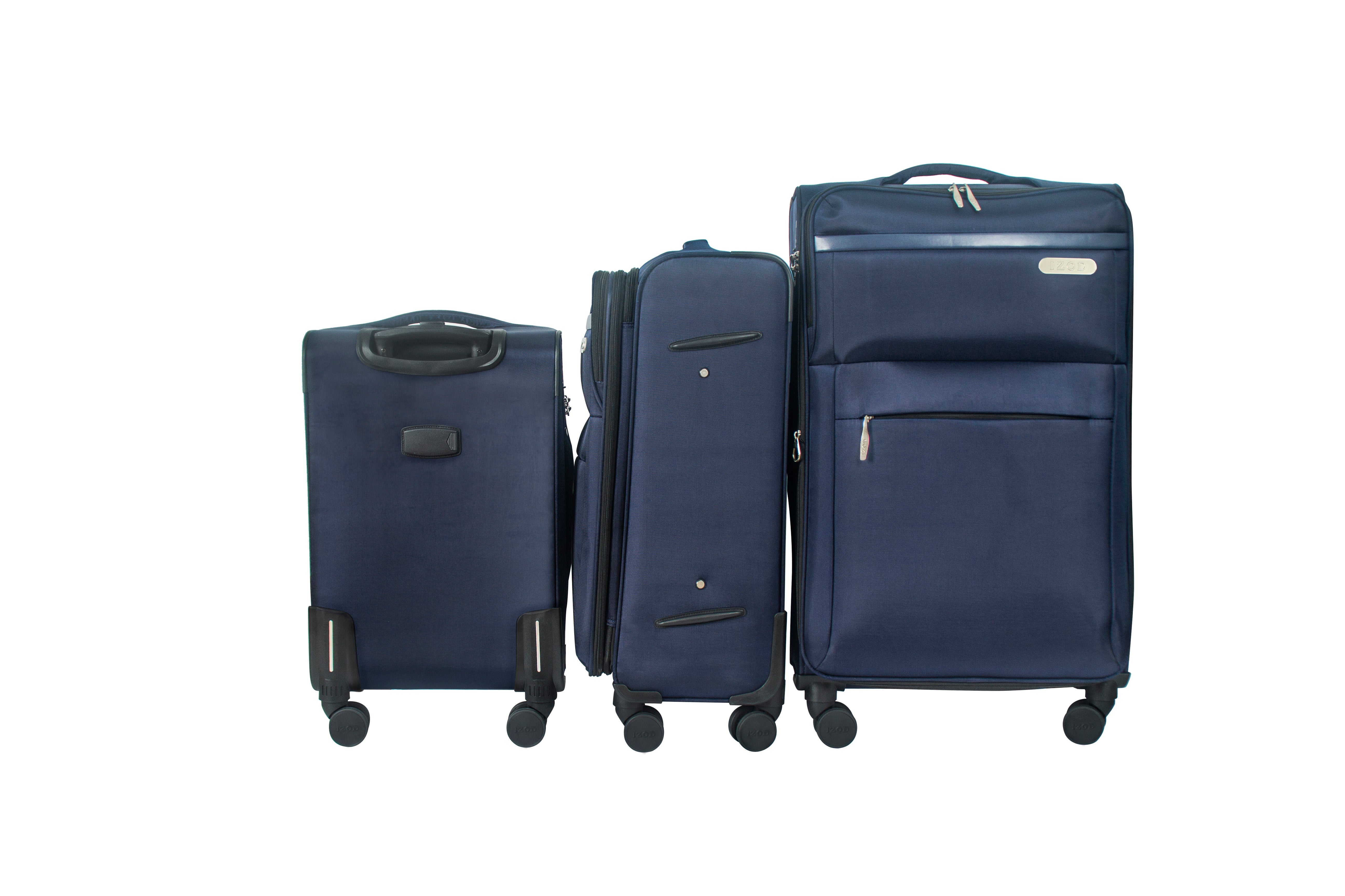 River Soft Shell Expandable 3 Piece Spinner Luggage Set
