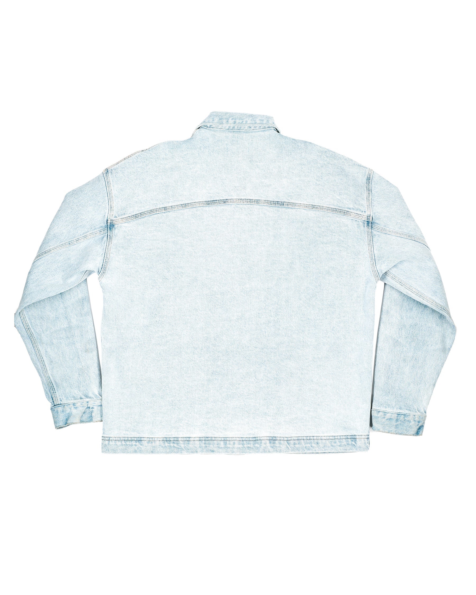 Bleached Indigo Oversized Denim Jacket