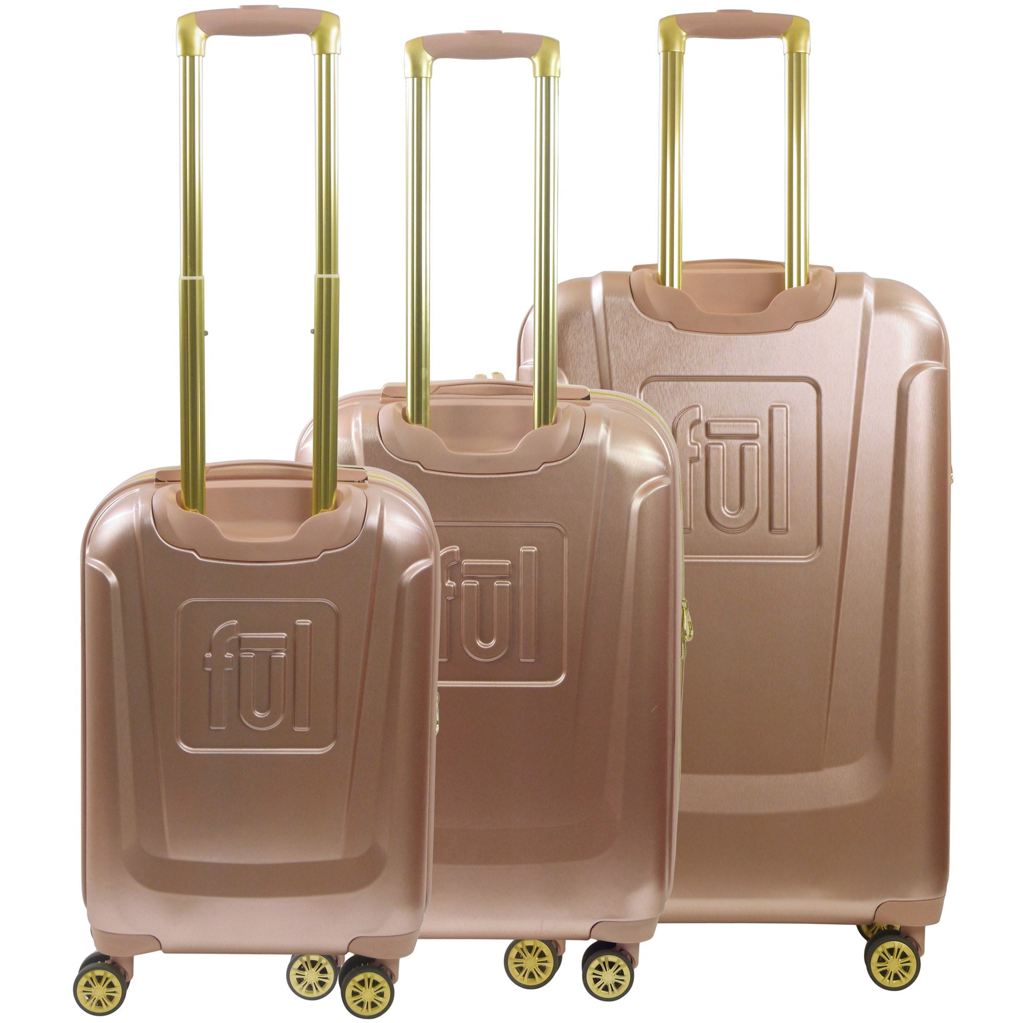 Disney Mickey Mouse Rolling Suitcases 3 Piece Set Rose Gold