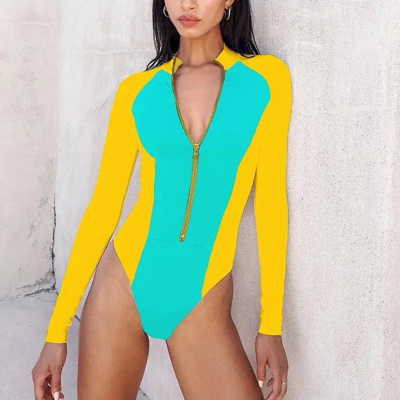 Surfing Sport Long Sleeve Swimsuit