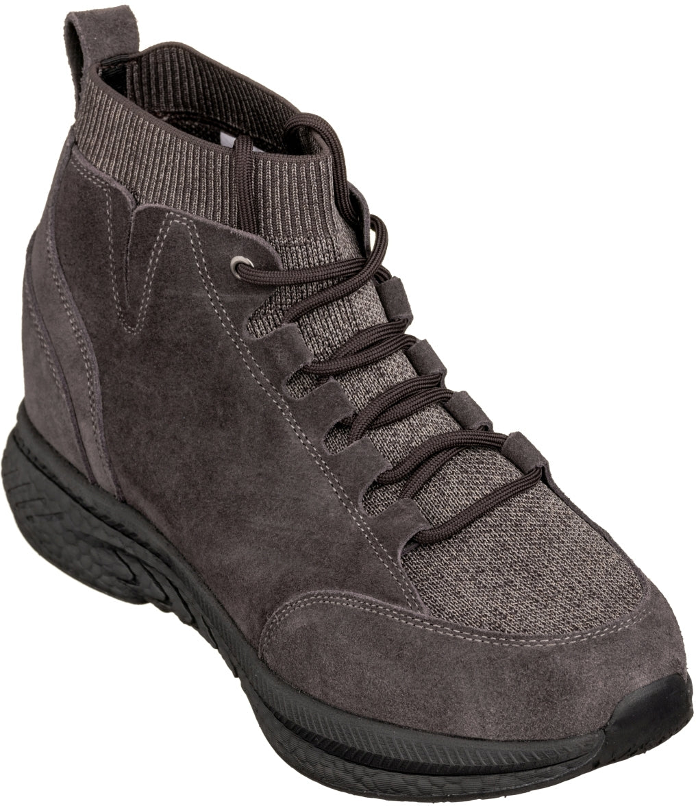 S23203 - 3 Inches Taller (Dark Brown) - Men's Sneakers
