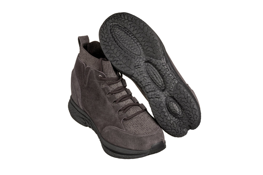 S23203 - 3 Inches Taller (Dark Brown) - Men's Sneakers