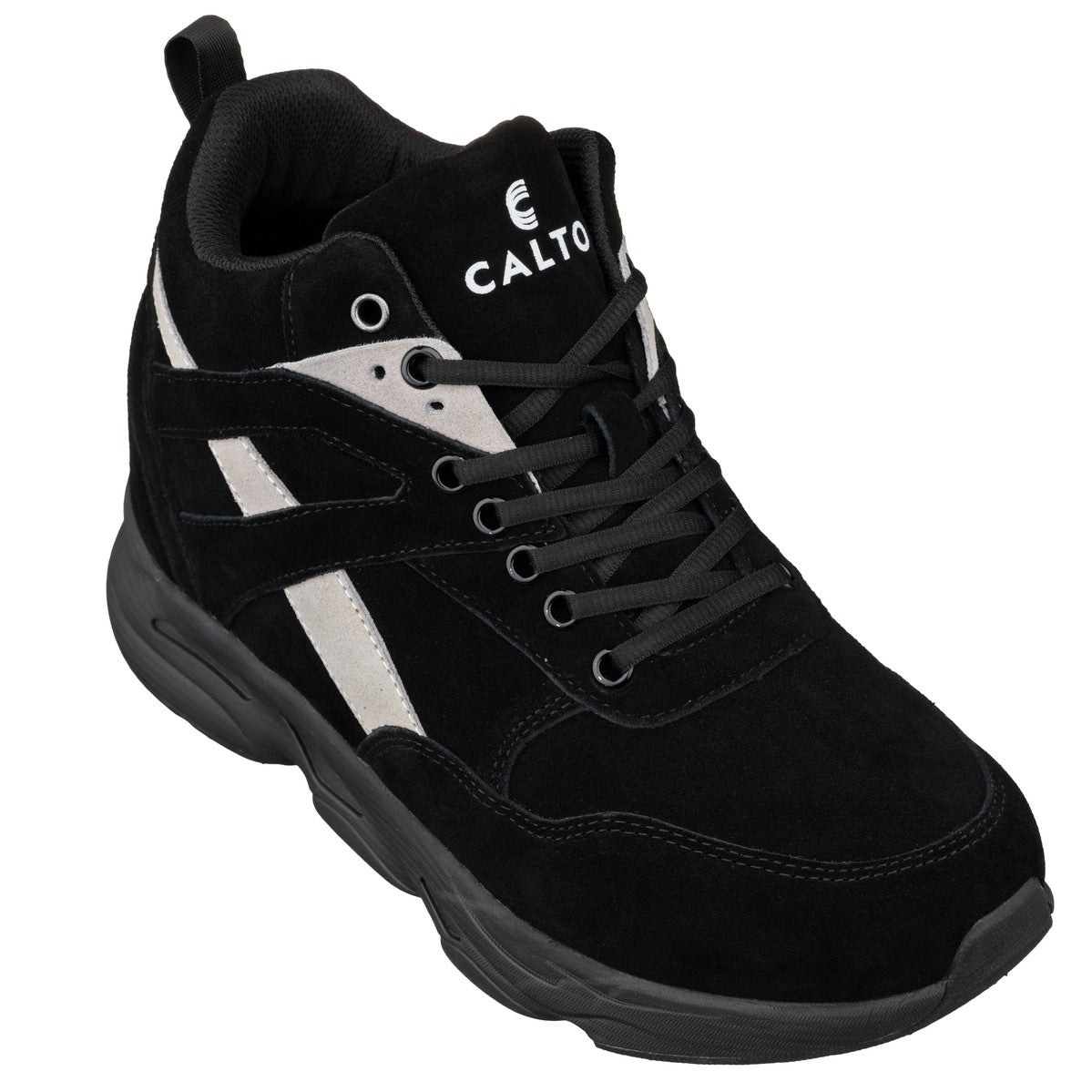 S33594 - 4 Inches Taller (Black/Grey) - Men's Sneakers