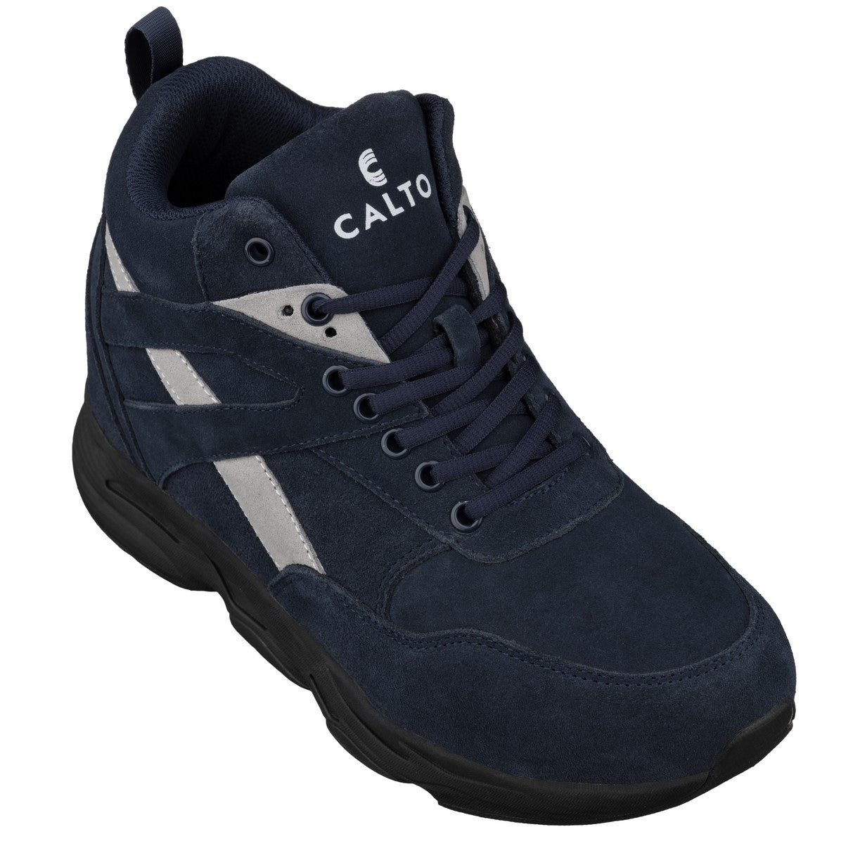 S33595 - 4 Inches Taller (Blue/Grey) - Men's Sneakers