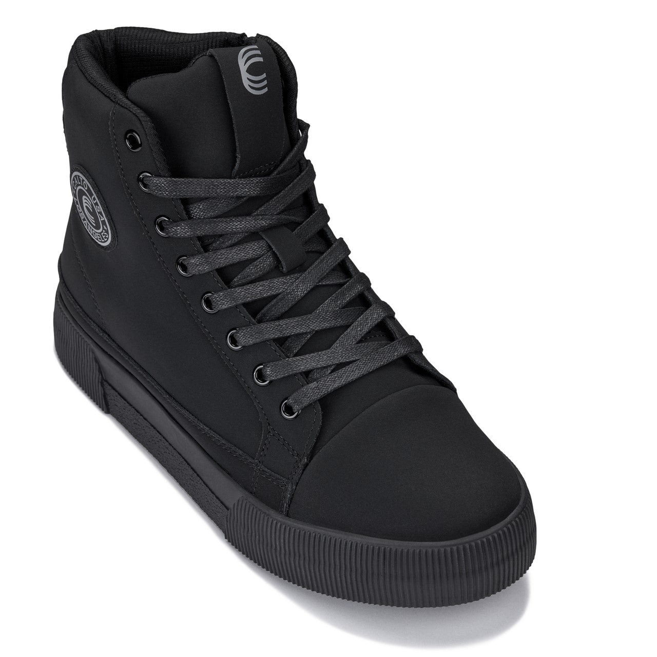 S3421 - 2.4 Inches Taller (Black) - Cap Toe High Top Zip-Up Sneaker Men's Boots