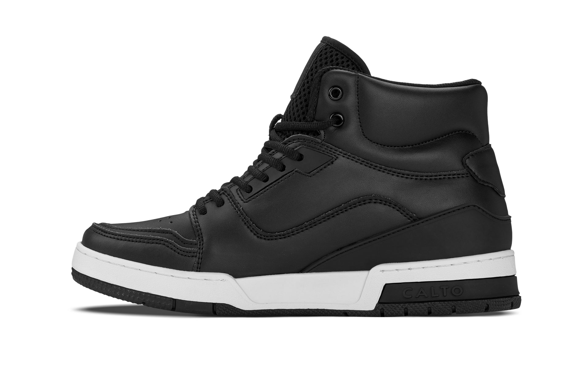 S4750 - 3 Inches Taller (Black) - High Top Men's Sneakers