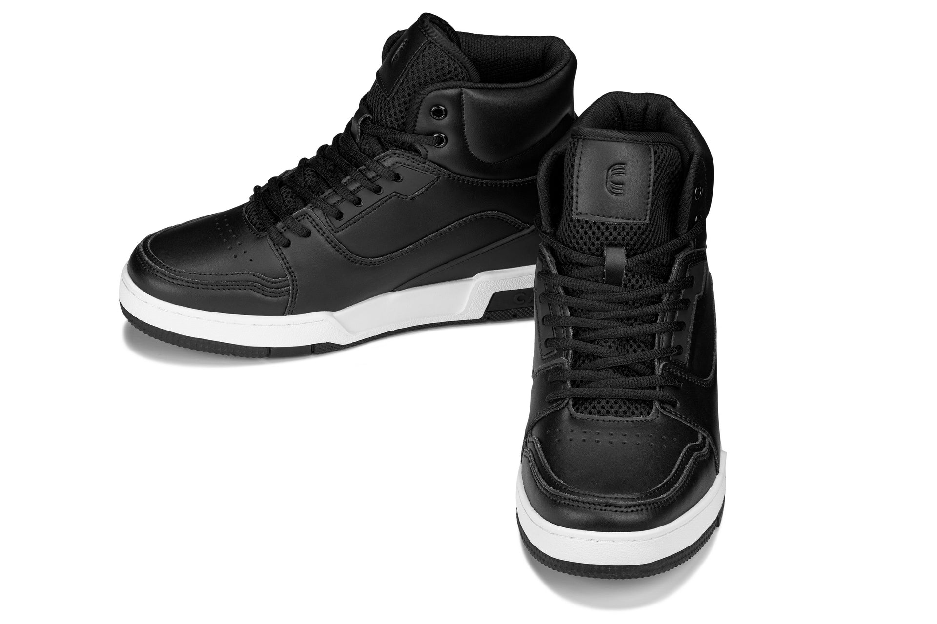 S4750 - 3 Inches Taller (Black) - High Top Men's Sneakers