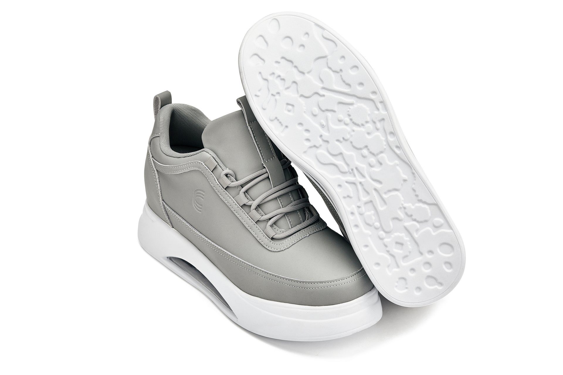 S4927 - 3.2 Inches Taller (Dove Grey) - Chunky Elevated Platform Men's Sneakers