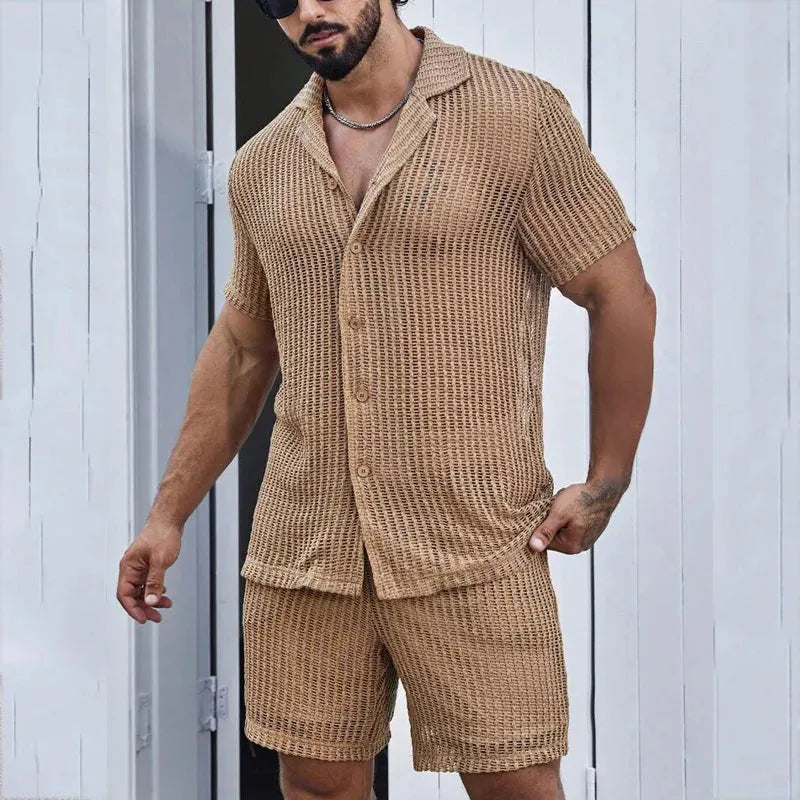 Summer See-through Men's Shorts set