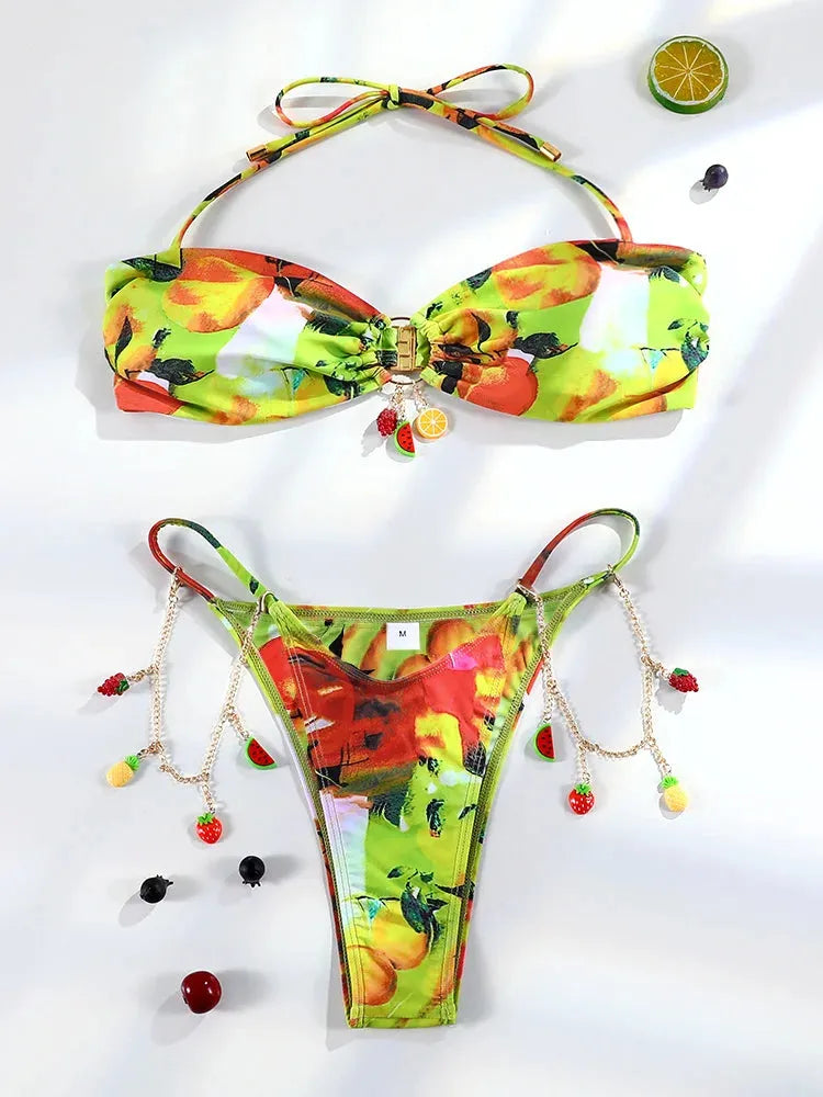 Tropical gems two piece swimsuit