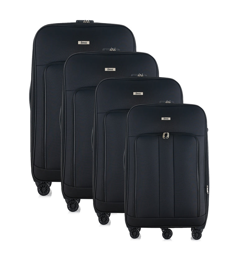 Sean Soft Side Expandable 4-Piece Spinner Luggage Set with Lock