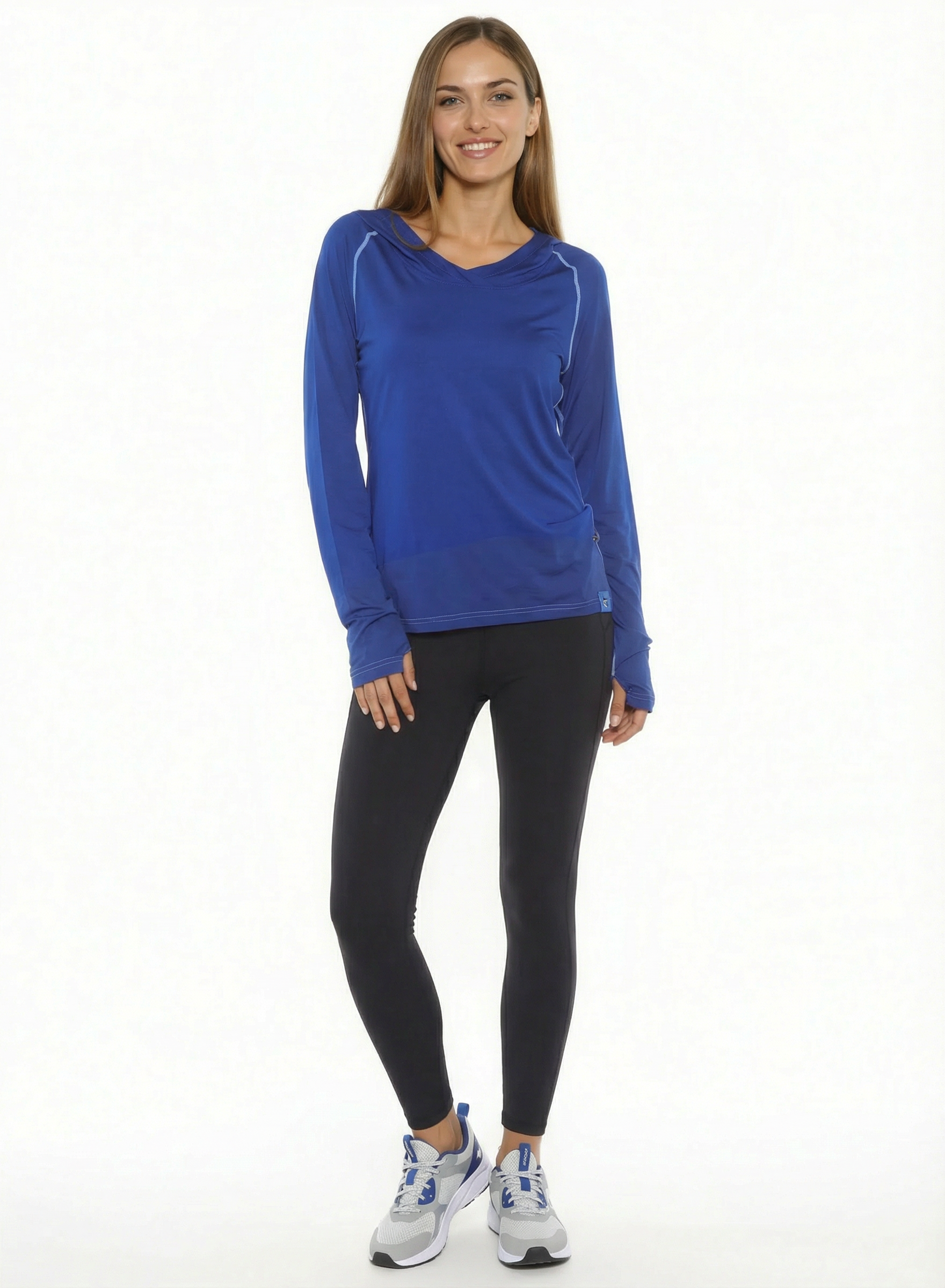 Seaside Performance Hoody. Blue