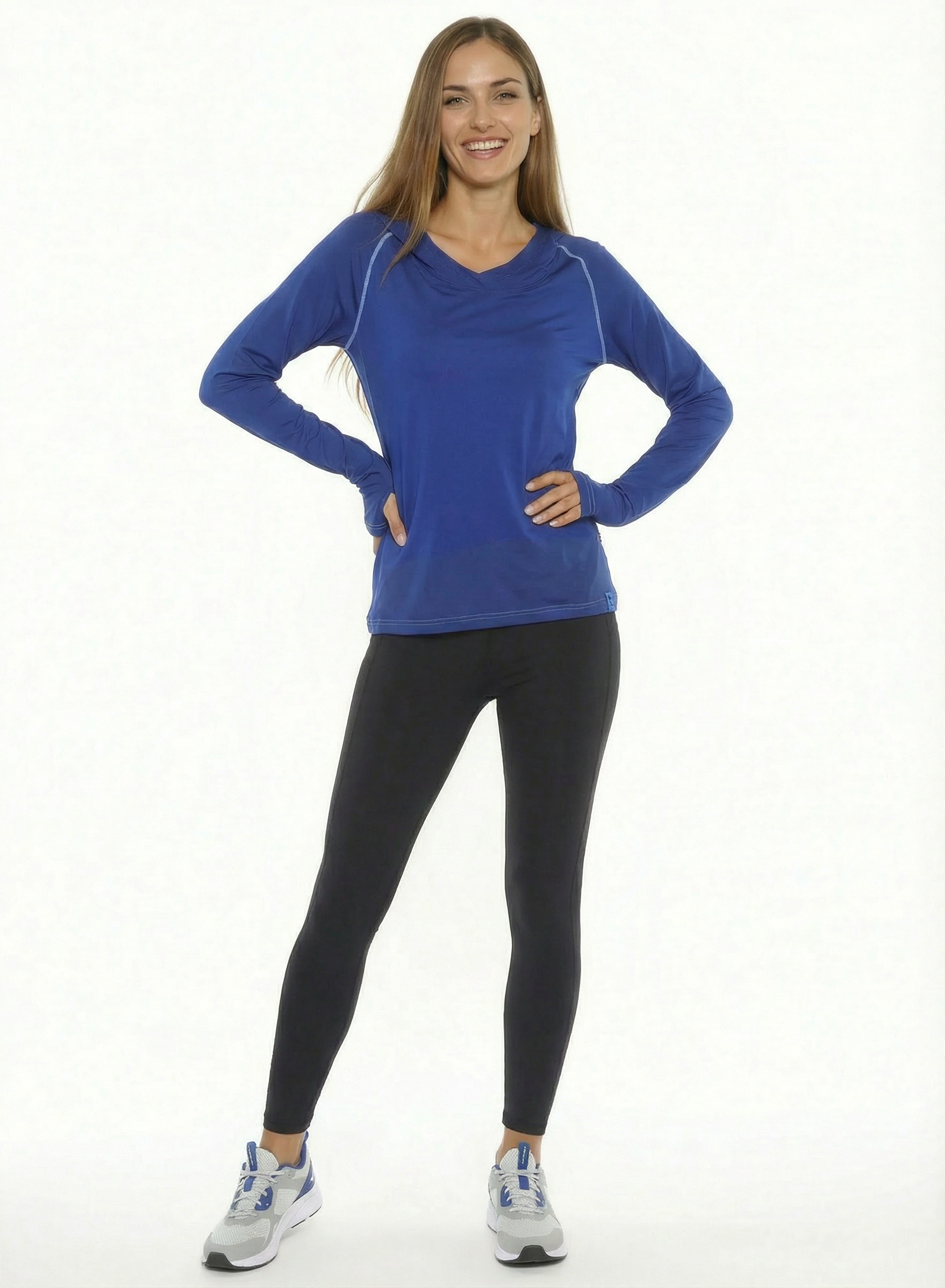 Seaside Performance Hoody. Blue