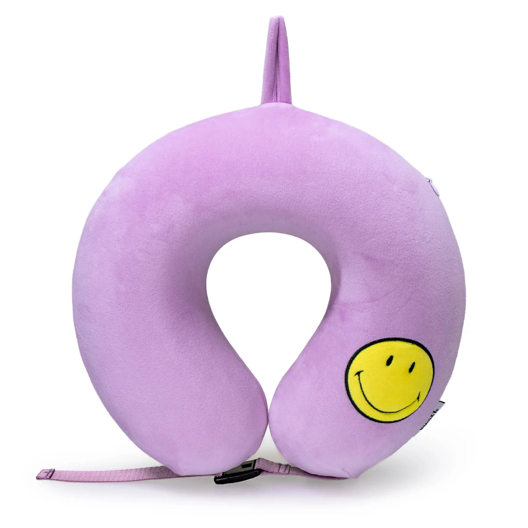 Smiley Patch Memory Foam Travel Neck Pillow