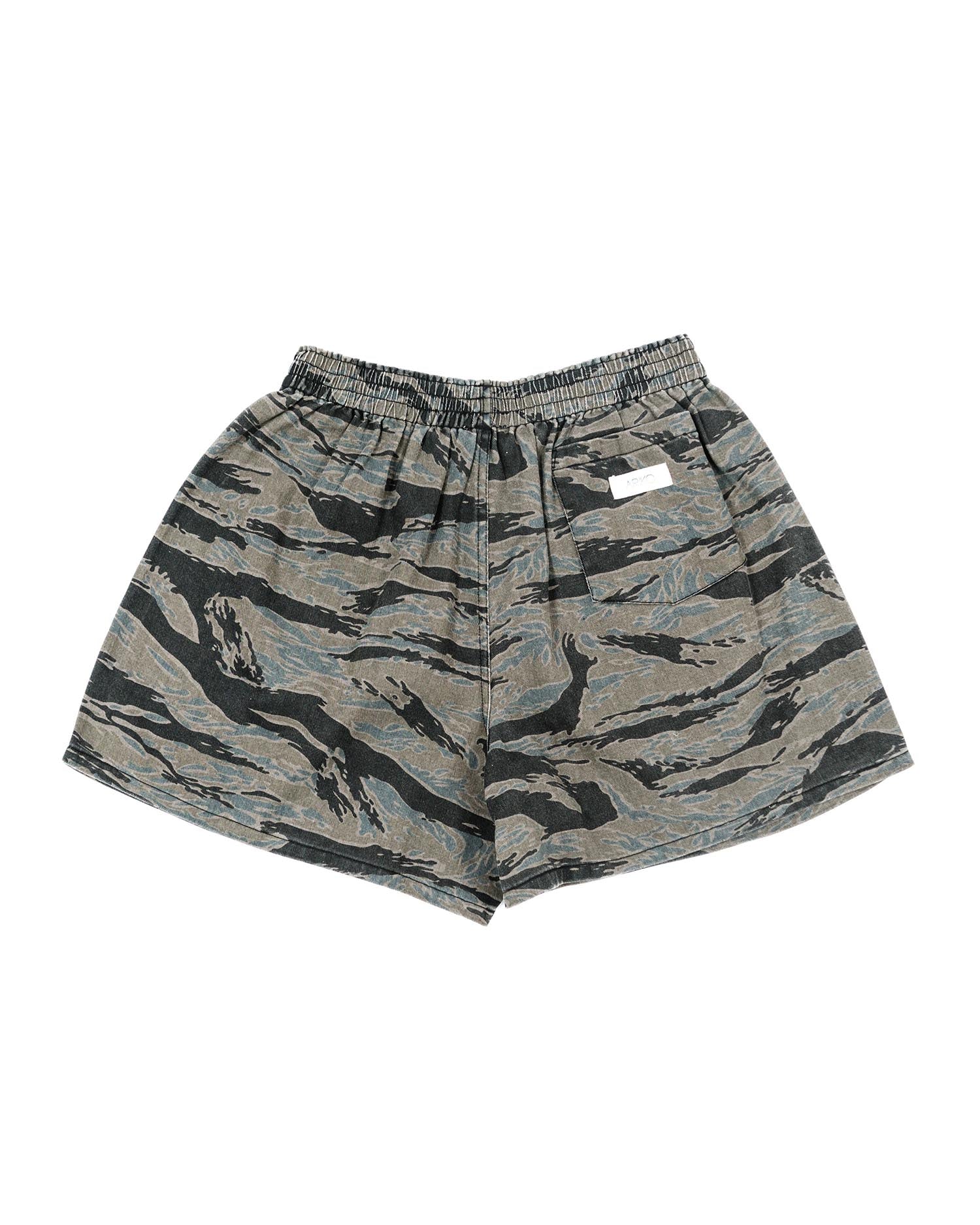 Camo Day Shorts – Elastic Waist & Utility Pockets