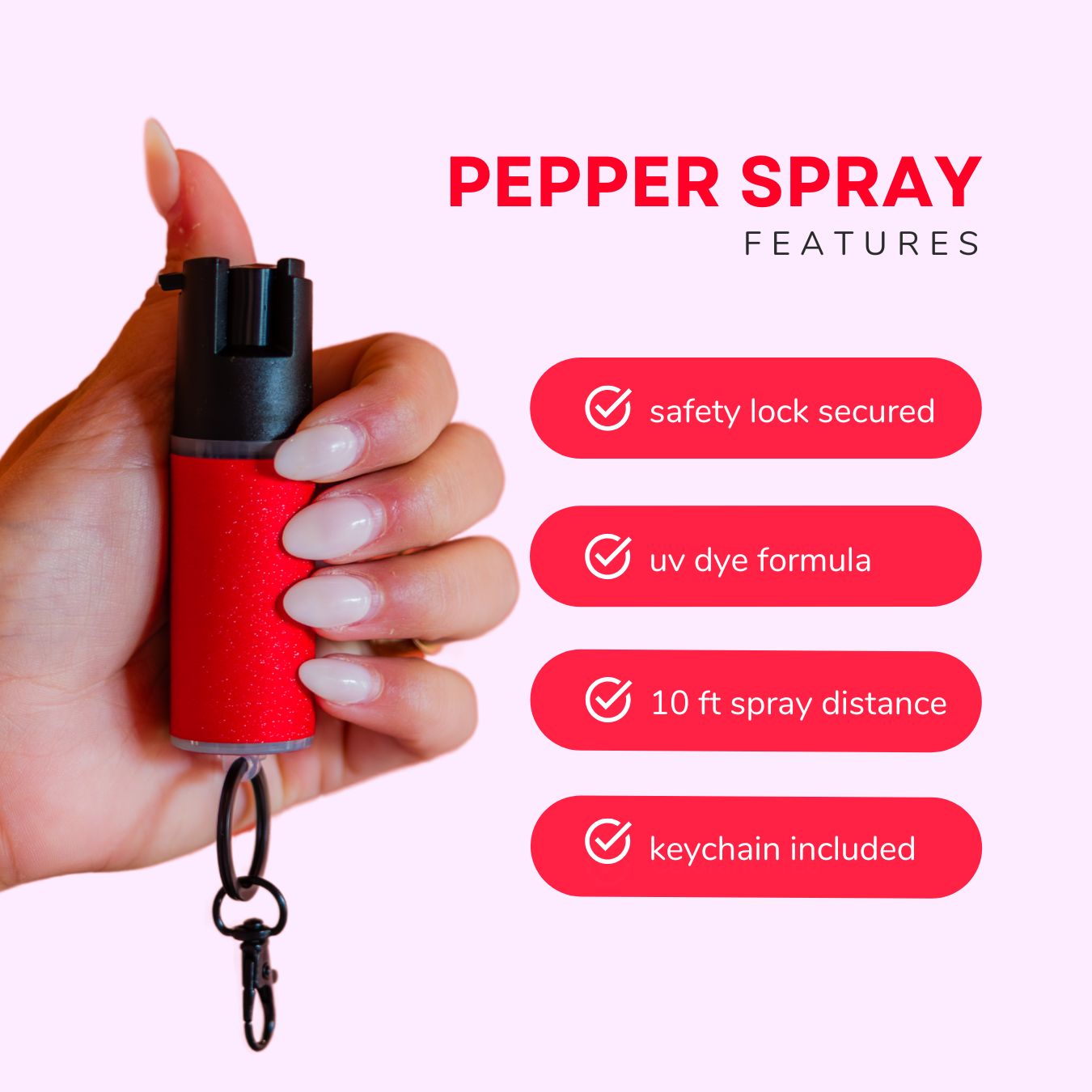 Pepper Spray + Keychain