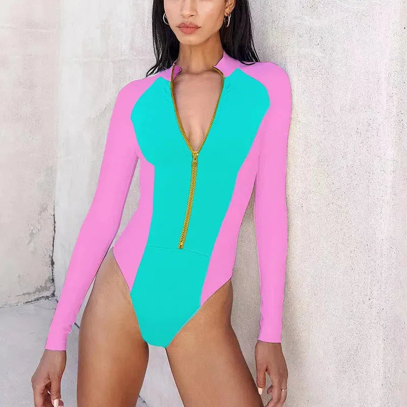 Surfing Sport Long Sleeve Swimsuit