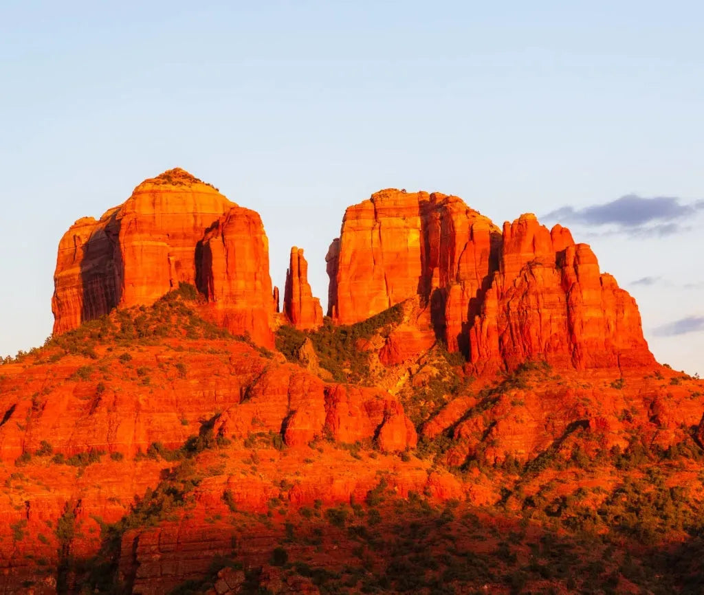 6 oz Wooden Hip Flask in Cedar & Mahogany (Sedona, Arizona)