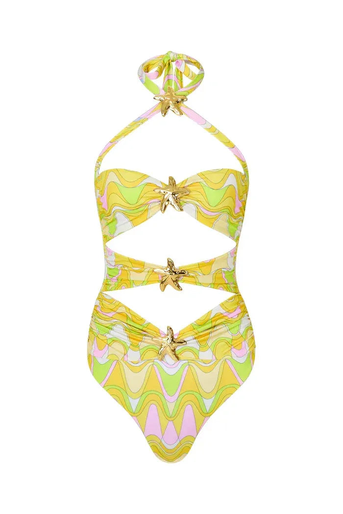 Star girl two piece swimsuit skirt & dress cover up