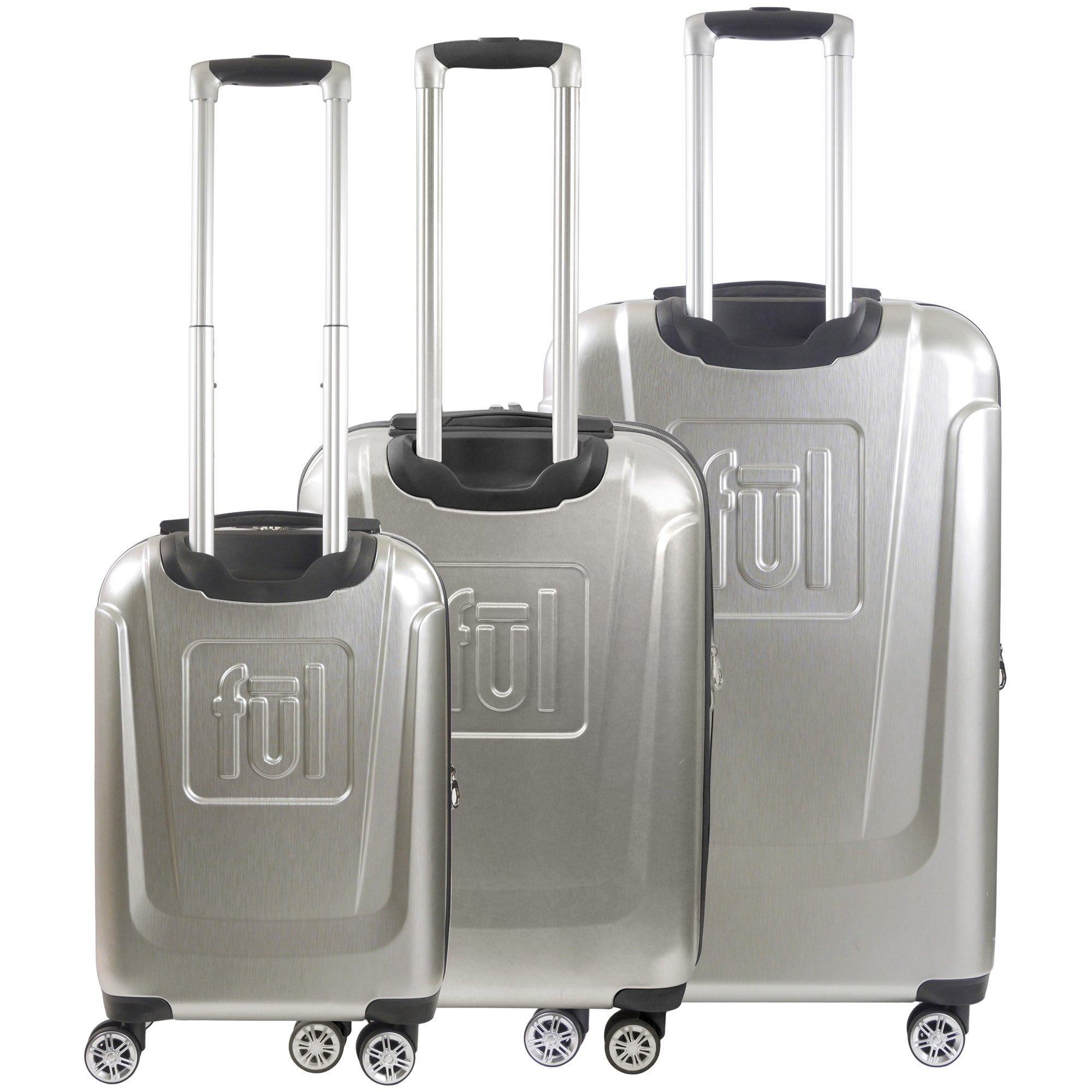 Disney Mickey Mouse Rolling Suitcases 3 Piece Set Silver