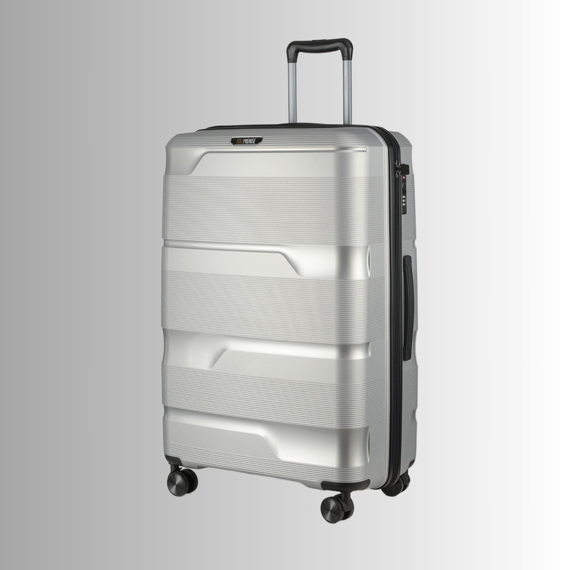 Silver Roller 3 Piece Luggage Set